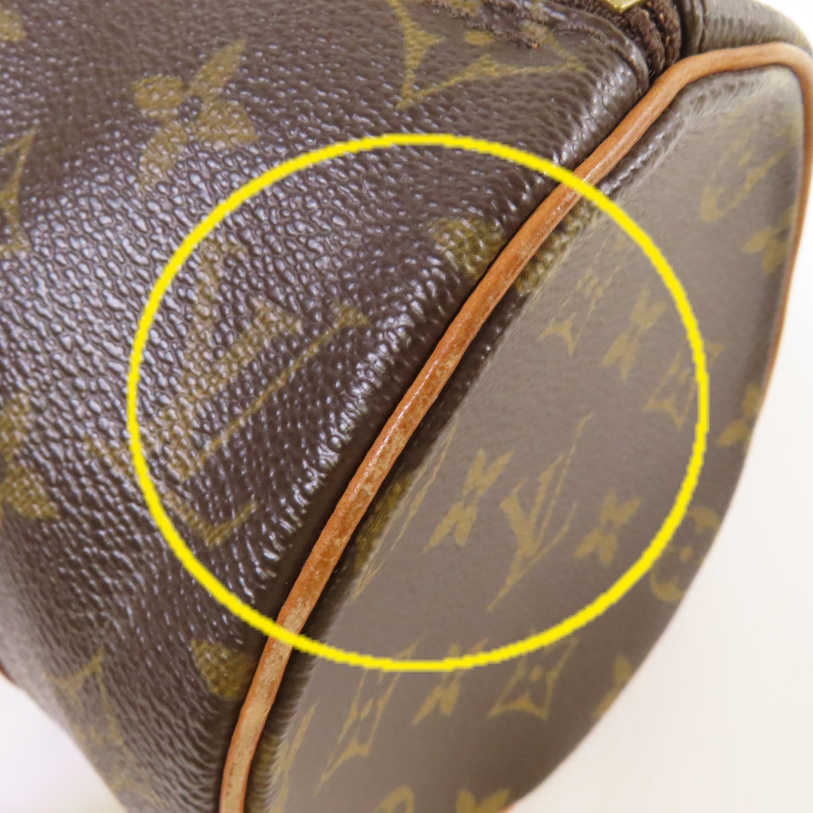 LOUIS VUITTON 【激減優惠】Monogram Papillon PM Handbag金扣手挽袋啡色