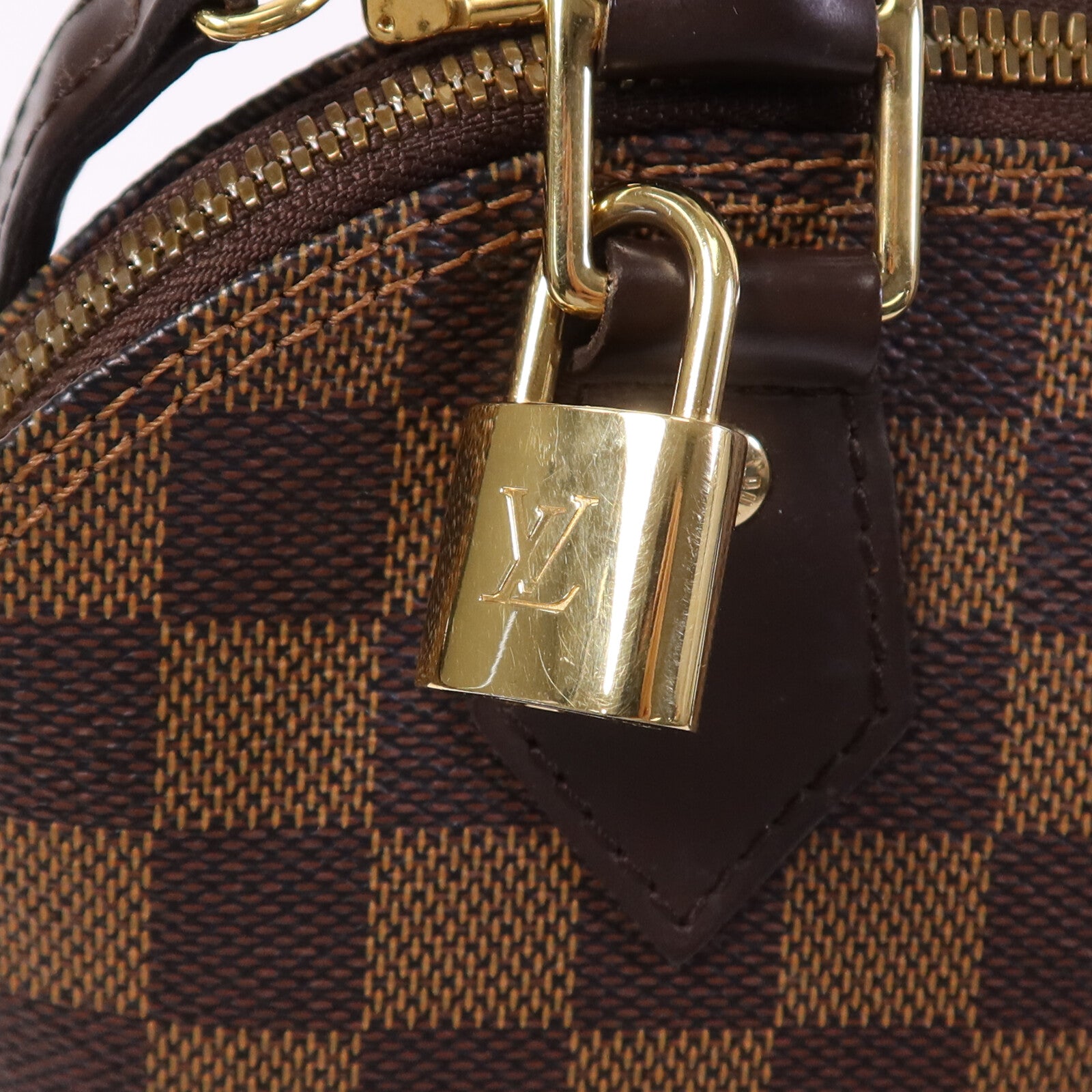 LOUIS VUITTON Damier Alma BB金扣手挽肩背兩用袋