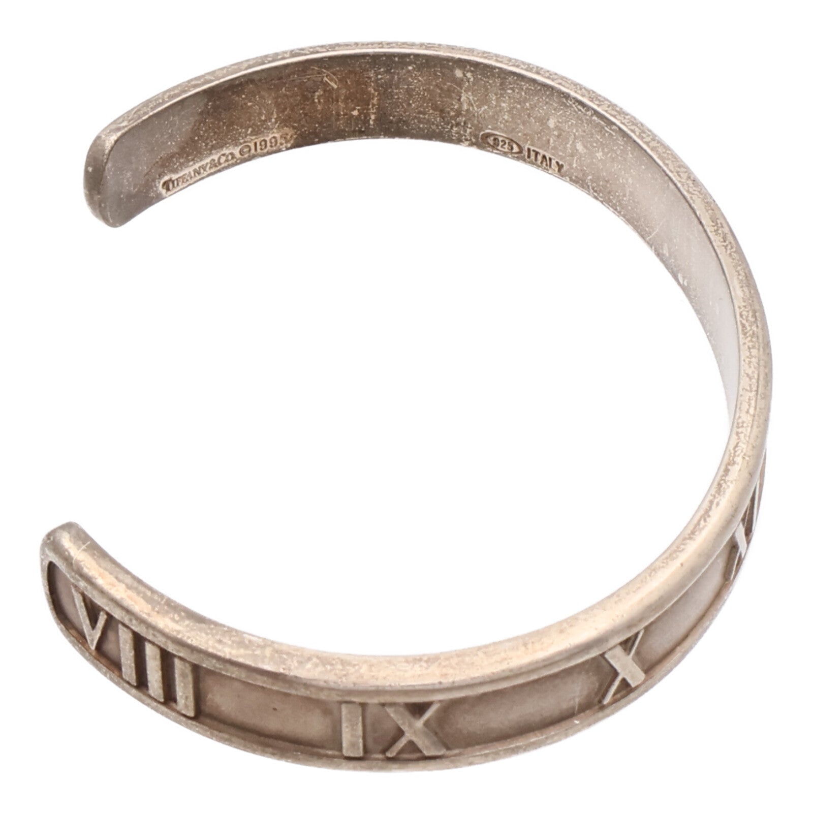 TIFFANY＆CO 925純銀Atlas Bangle鑽石手鐲