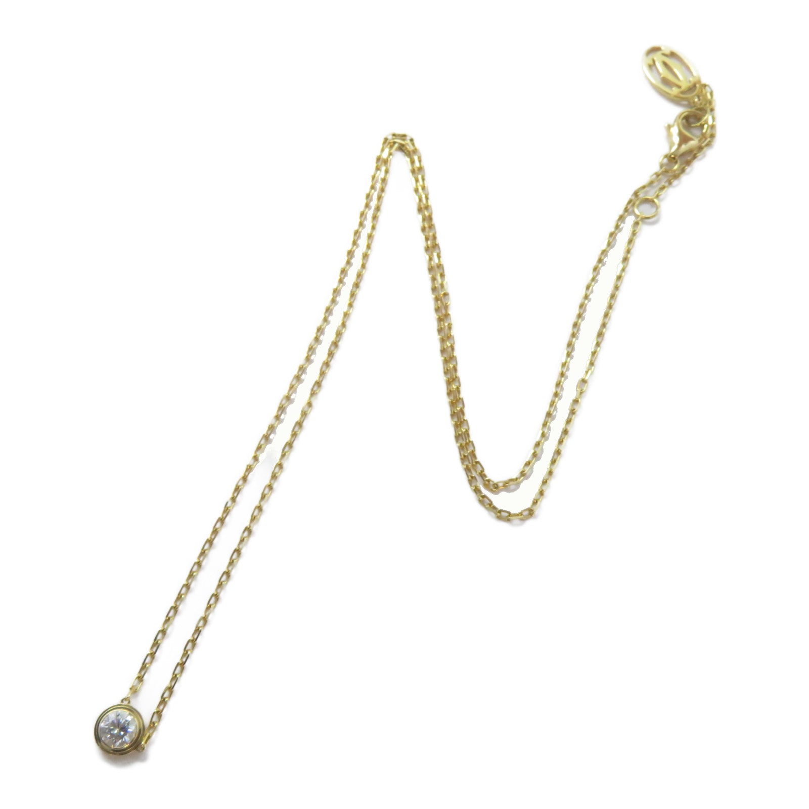 CARTIER 18K黃金D'Amour Necklace 0.18ct鑽石項鍊