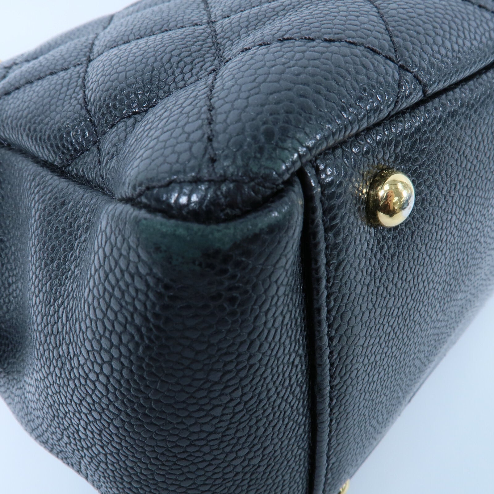 CHANEL 牛皮皮革PTT Petite Timeless Tote Bag鏈帶肩背袋