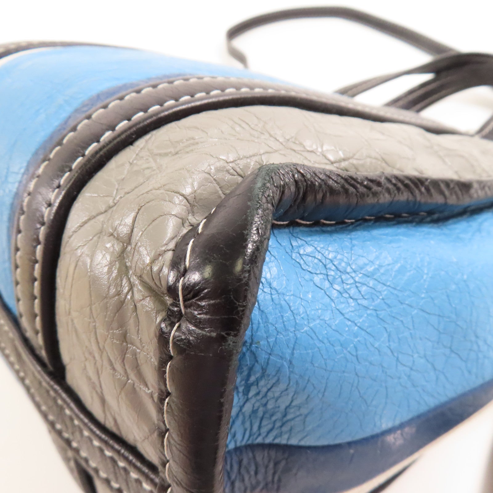 BALENCIAGA 【激減優惠】牛皮皮革Bazzaar XS銀扣手挽肩背兩用袋