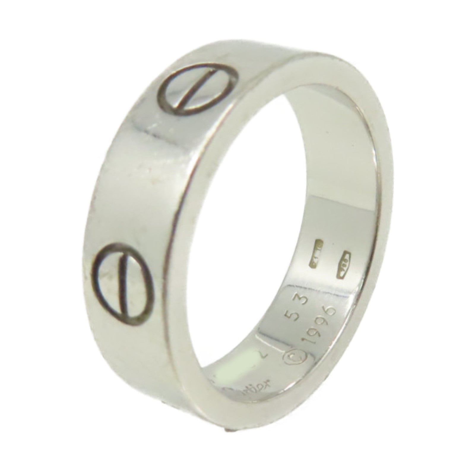 CARTIER 【激減優惠】18K白金Love Ring戒指#53