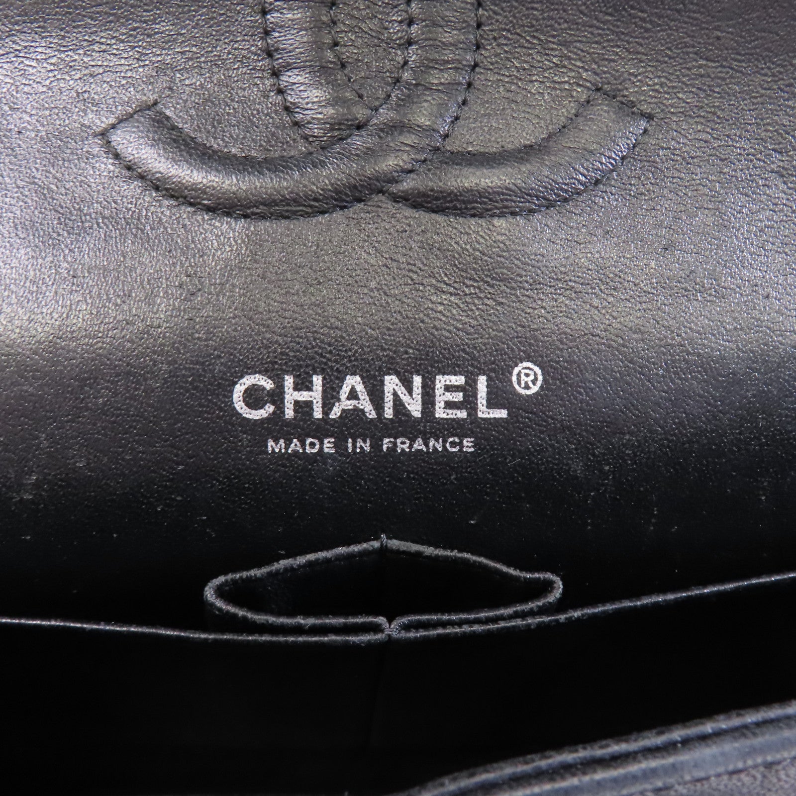 CHANEL 菱格漆皮皮革Chain Shoulder銀扣鏈帶肩背袋黑色