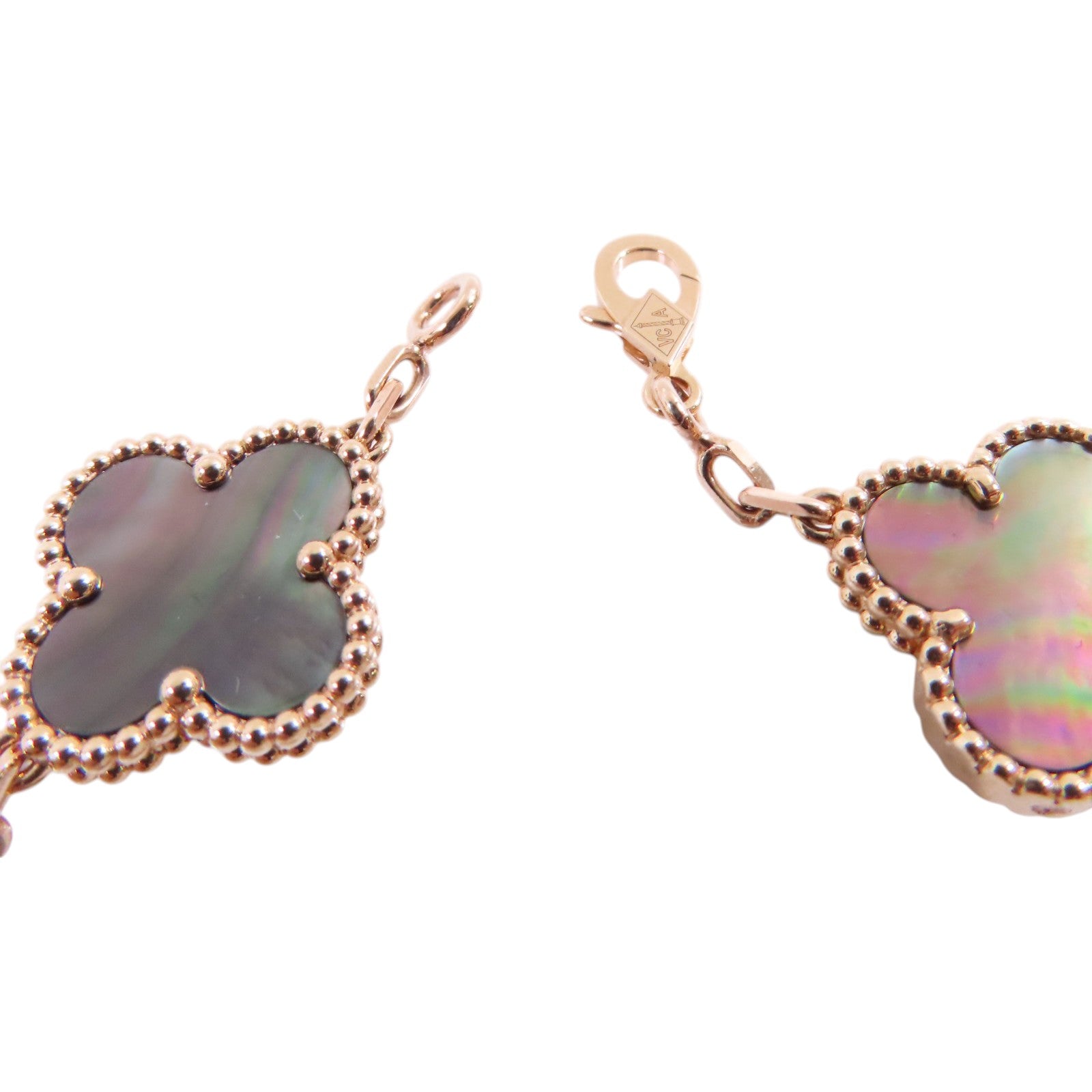 Van Cleef & Arpels 18K玫瑰金/鑽石/珍珠母Vintage Alhambra Bracelet手鏈