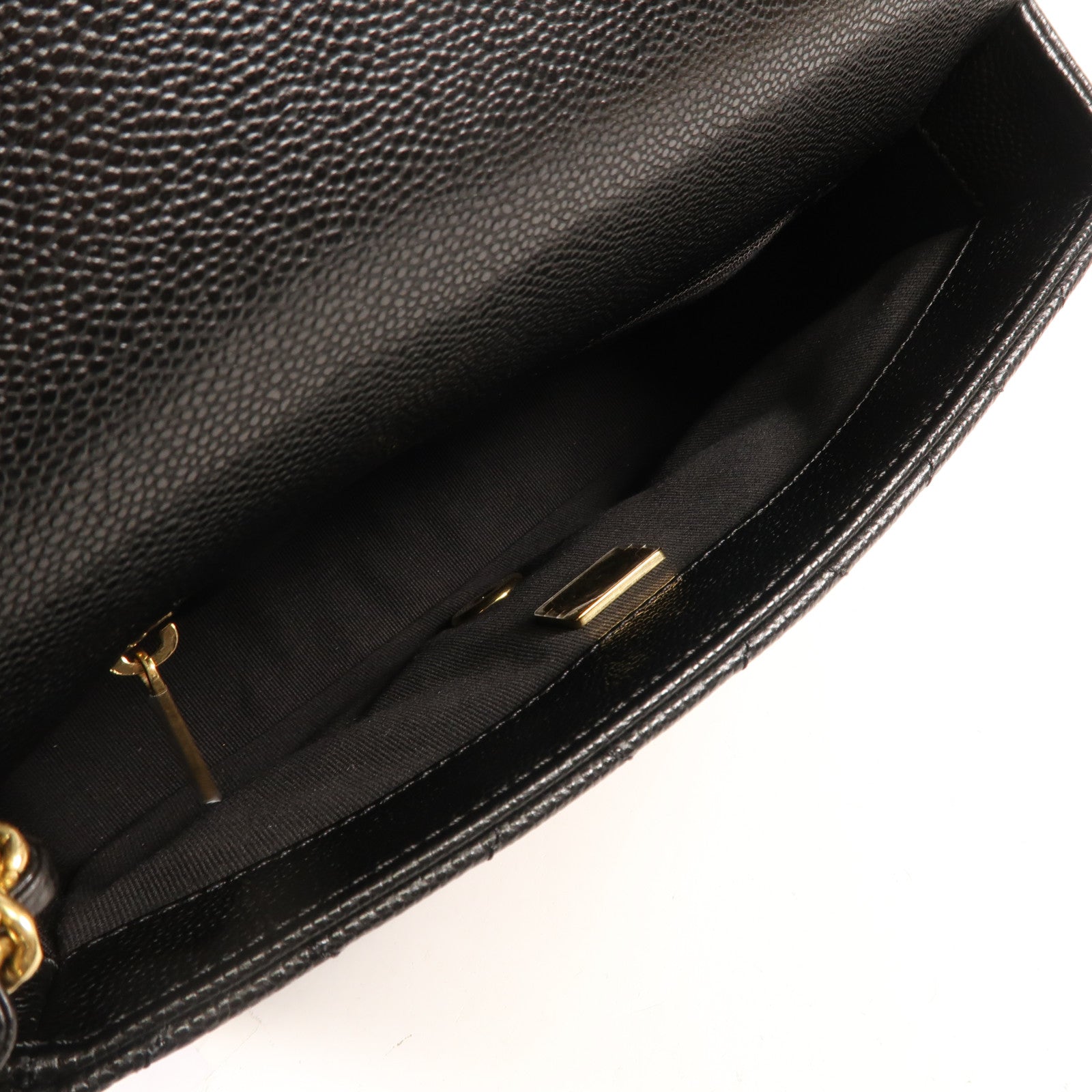 CHANEL 牛皮皮革Mini Flap Bag金扣鏈帶肩背袋