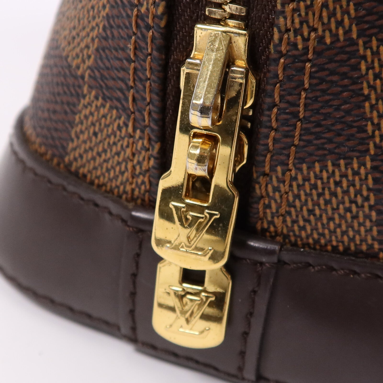 LOUIS VUITTON Damier Alma BB金扣手挽肩背兩用袋