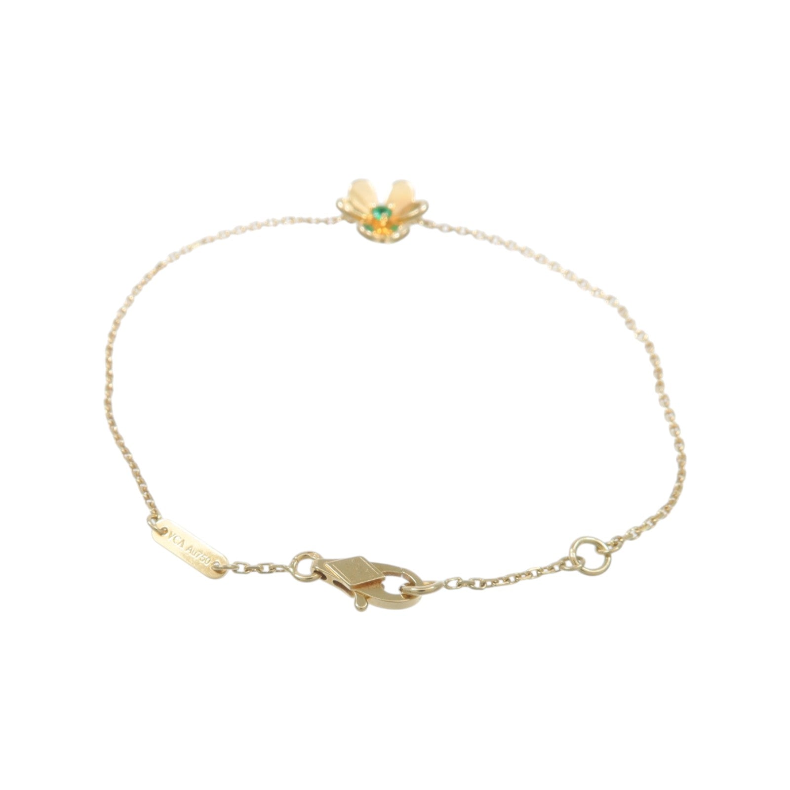 Van Cleef & Arpels 18K黃金Frivole Bracelet綠寶石手鏈