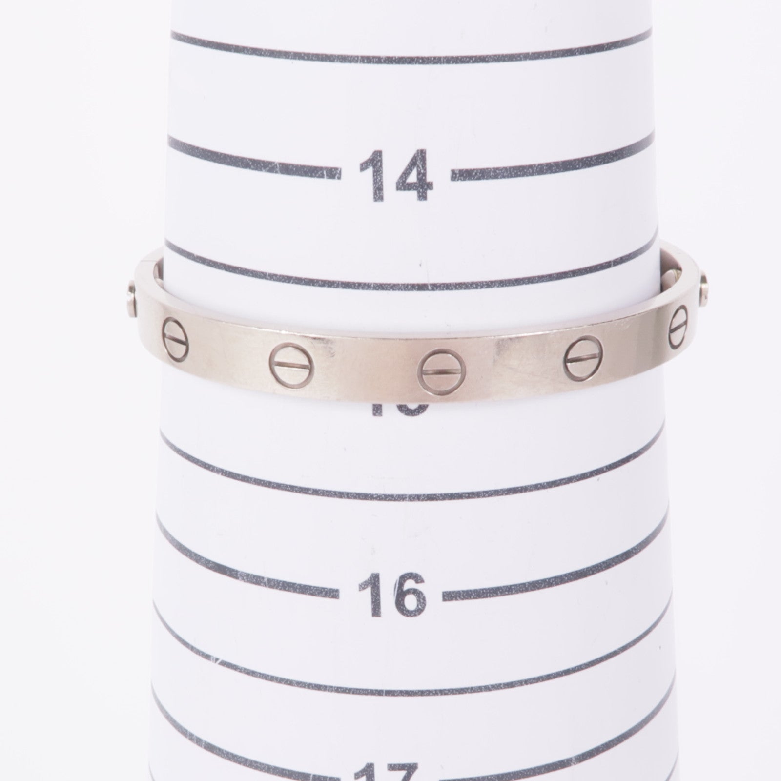 CARTIER 18K白金Love Bracelet手鐲Cartier#16