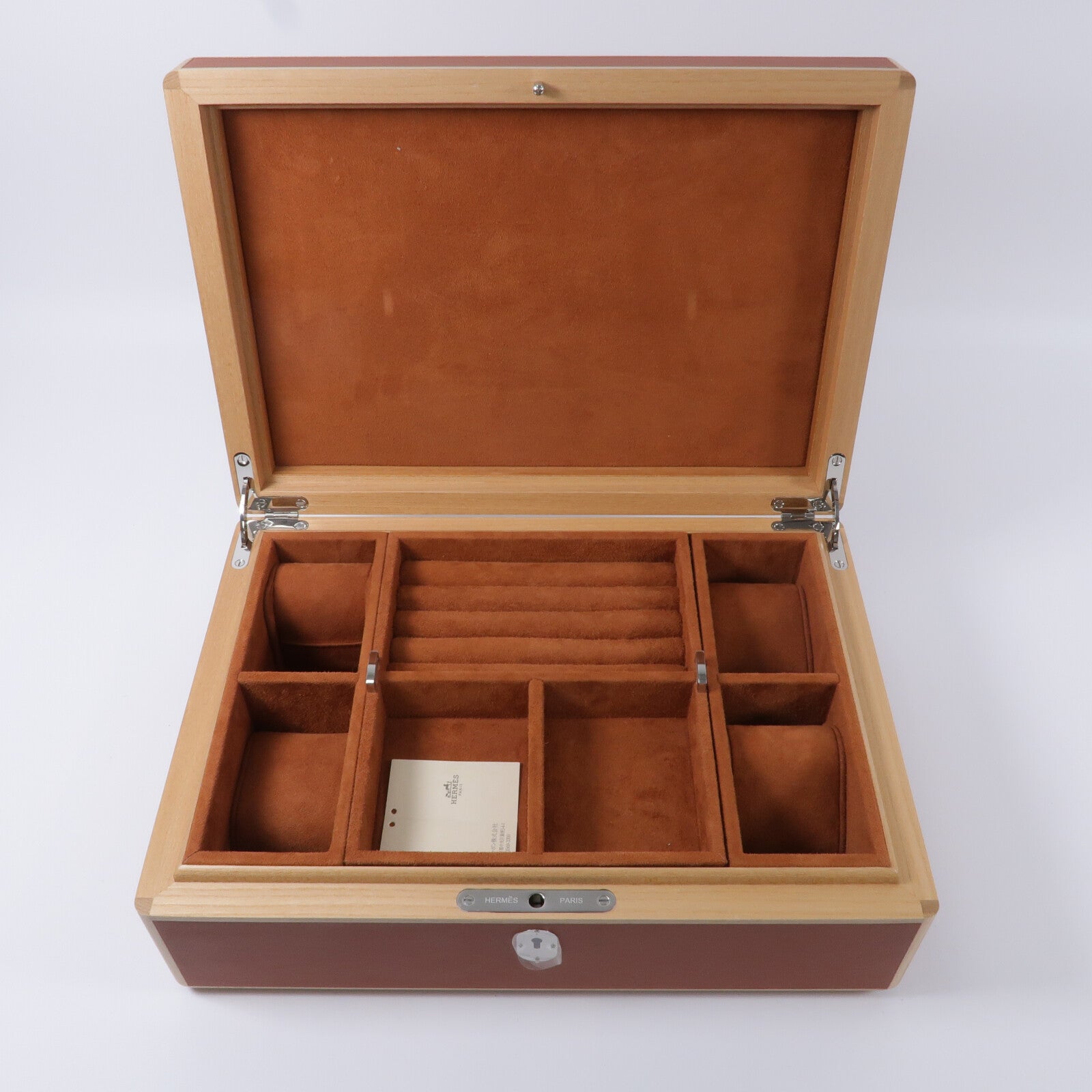 HERMES 木材/絨布Amalthee Metamorphose Jewellery Box首飾箱