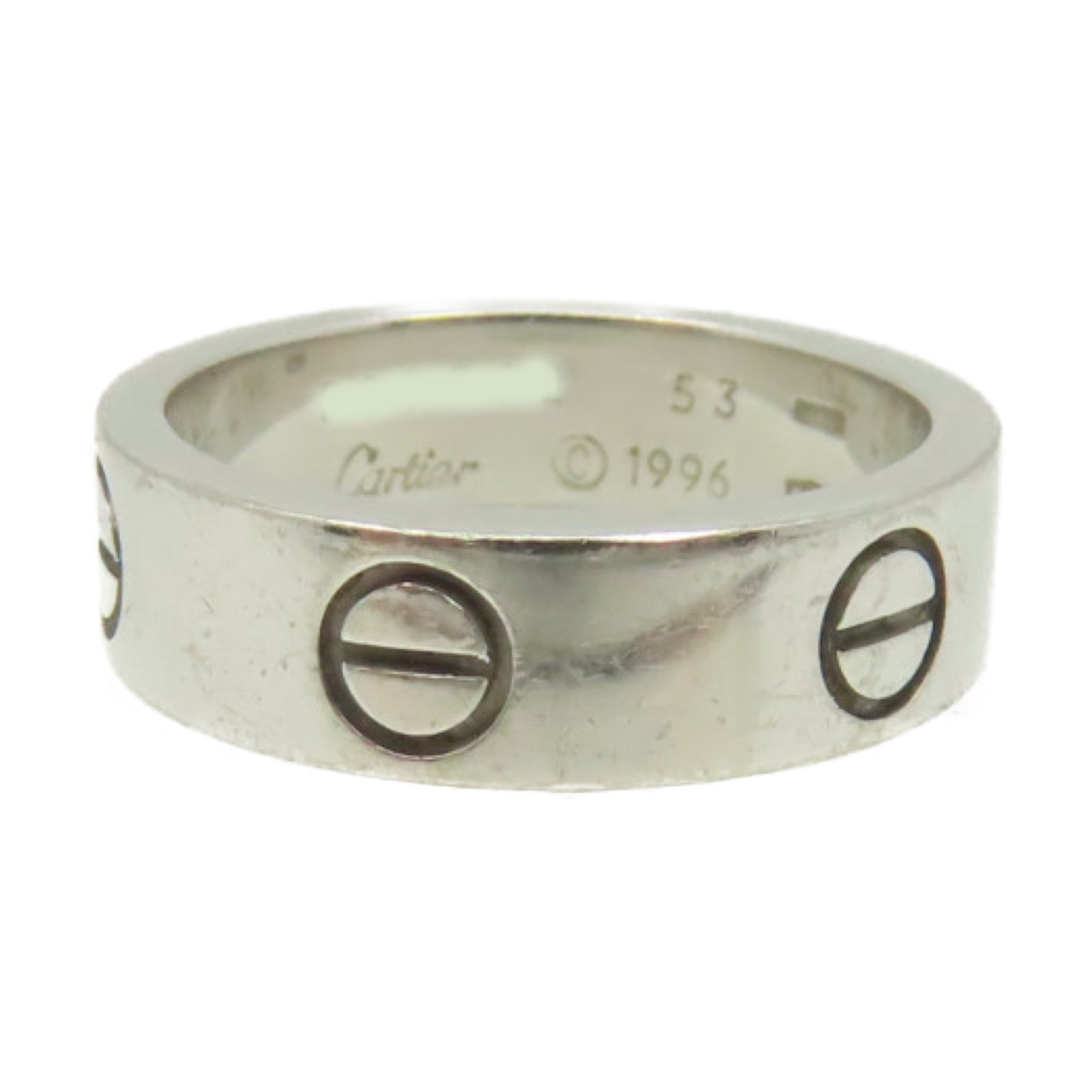 CARTIER 【激減優惠】18K白金Love Ring戒指#53