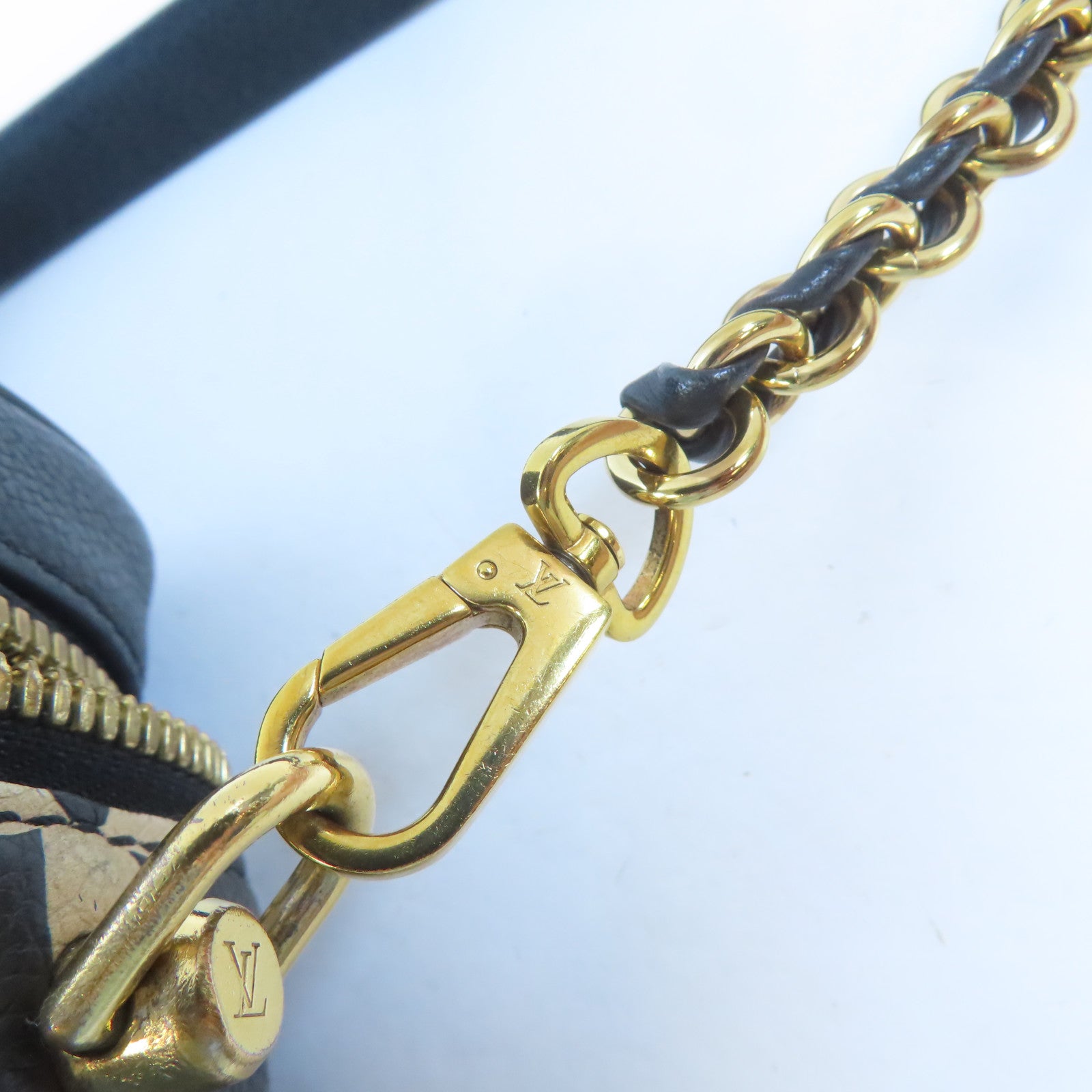 LOUIS VUITTON Monogram Giant Vanity PM金扣手挽肩背兩用袋黑色