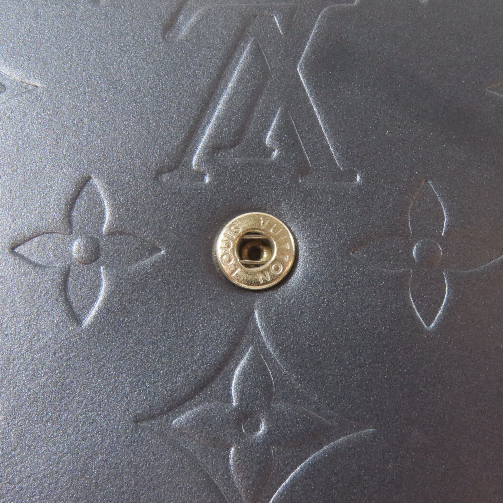 LOUIS VUITTON Monogram Mat Porto Monevier Cult Credit銀扣錢包灰色