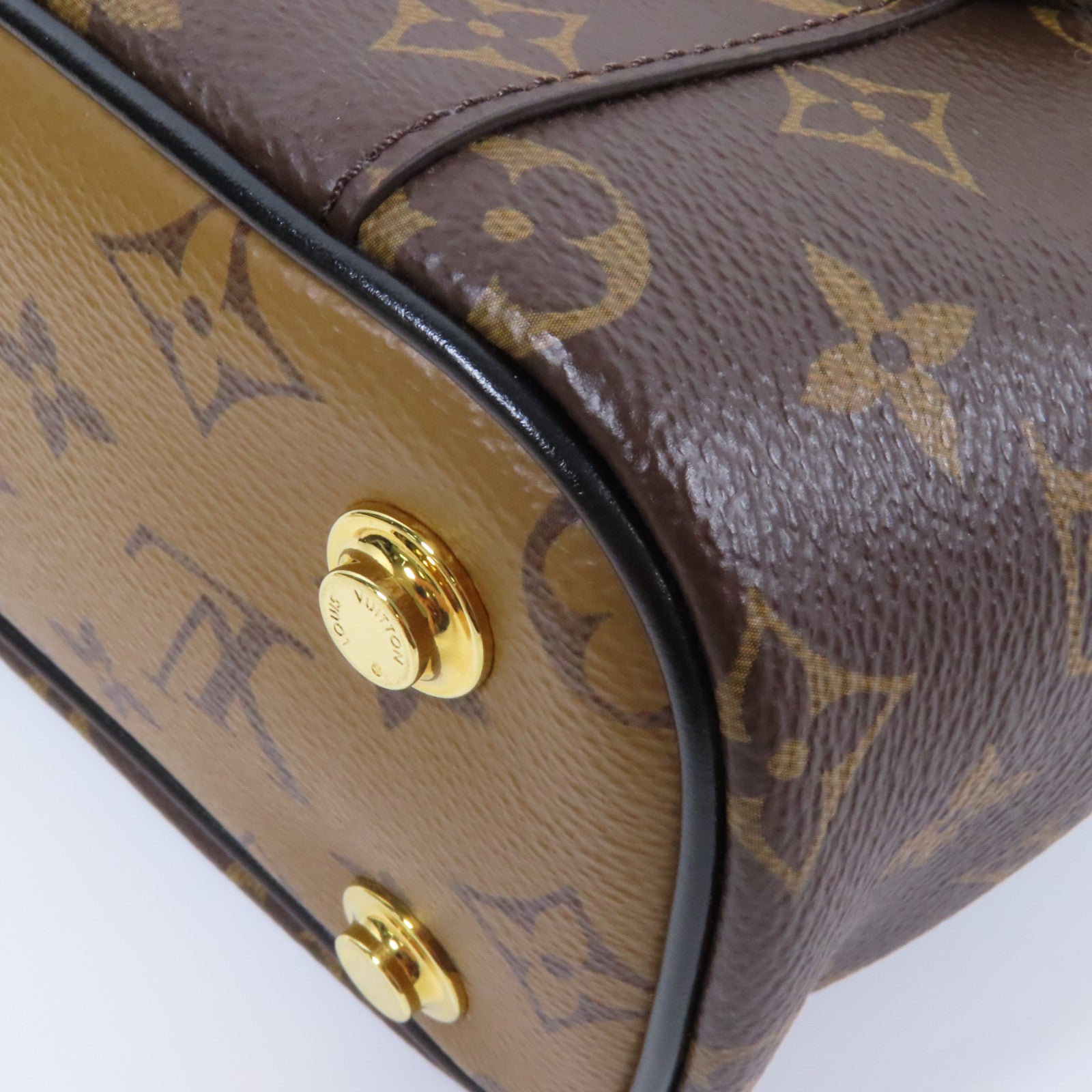 LOUIS VUITTON 【激減優惠】Monogram/Monogram Reverse Vanity PM金扣手挽肩背兩用袋啡色