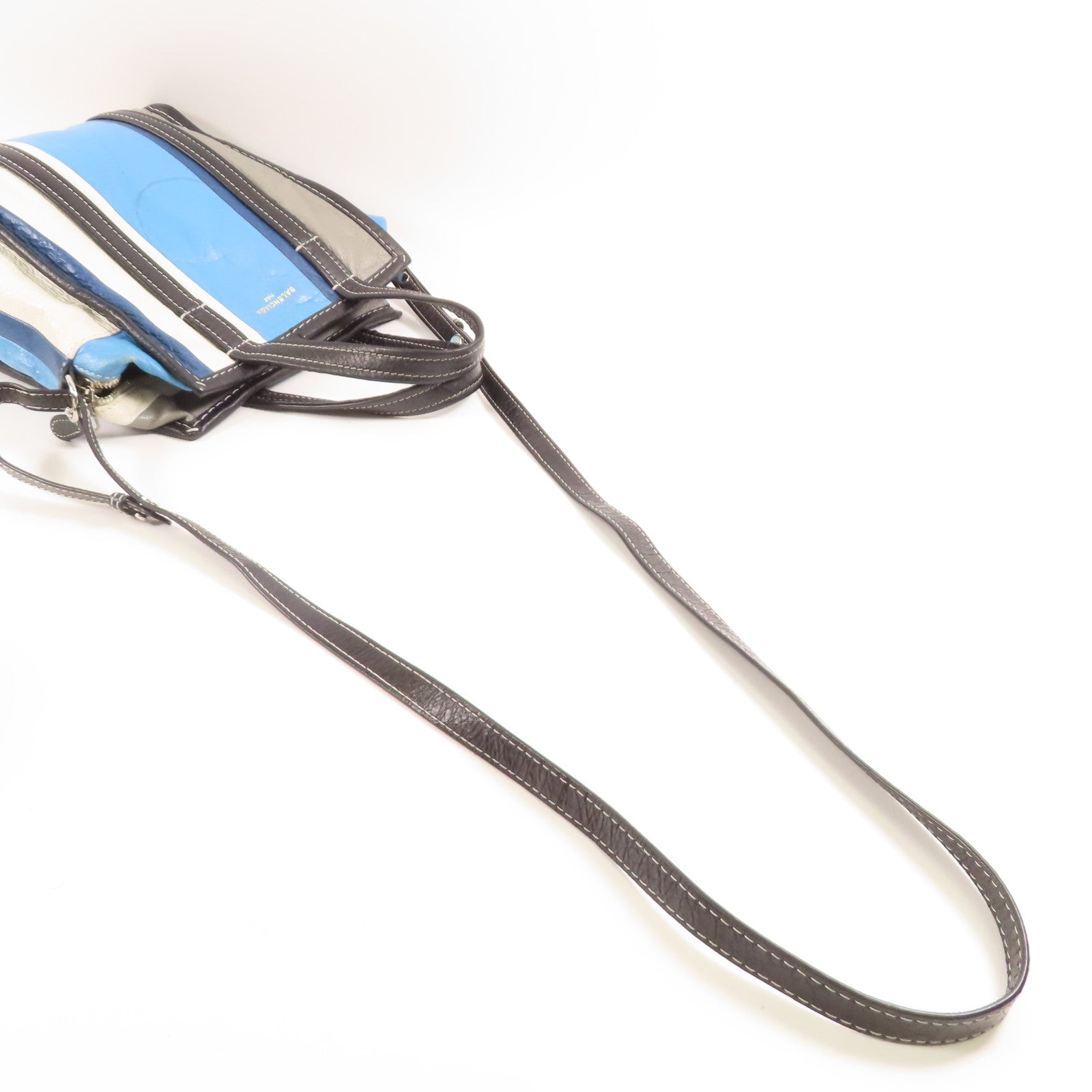 BALENCIAGA 牛皮皮革Bazzaar XS銀扣手挽肩背兩用袋