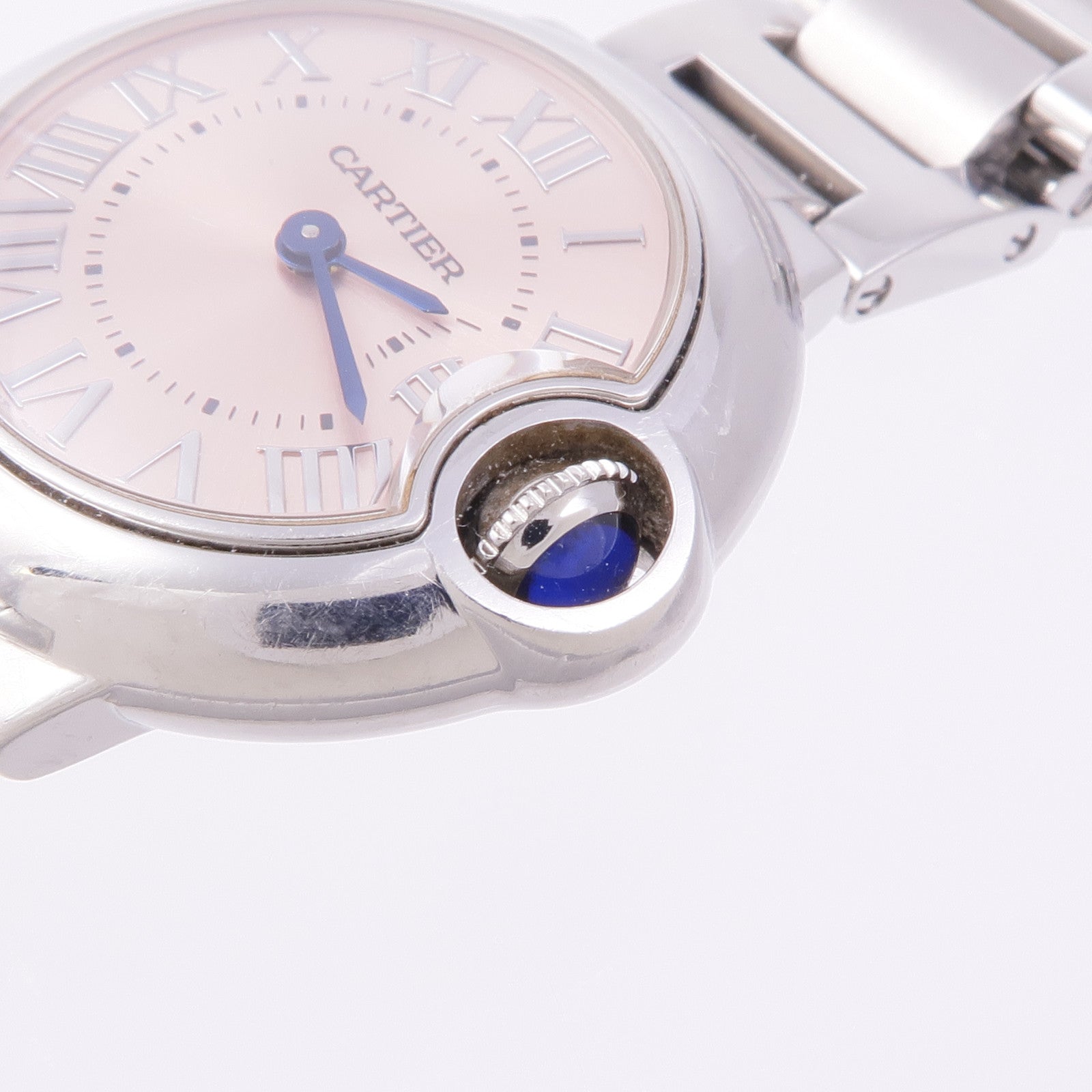 CARTIER Ballon Bleu SM W6920038 Quartz Watch Stainless Steel Pink