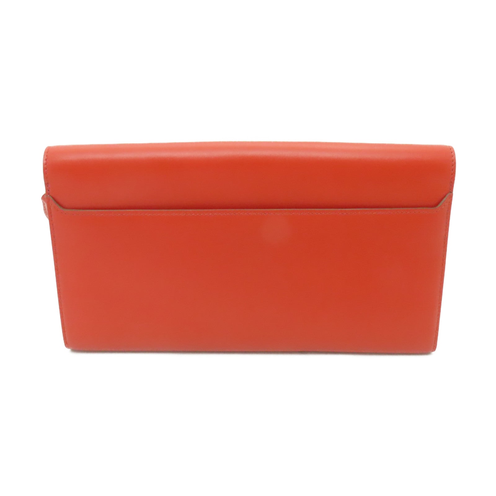 HERMES 【激減優惠】Tadelakt皮革Sac Rock Clutch金扣手拿包Capucine紅色
