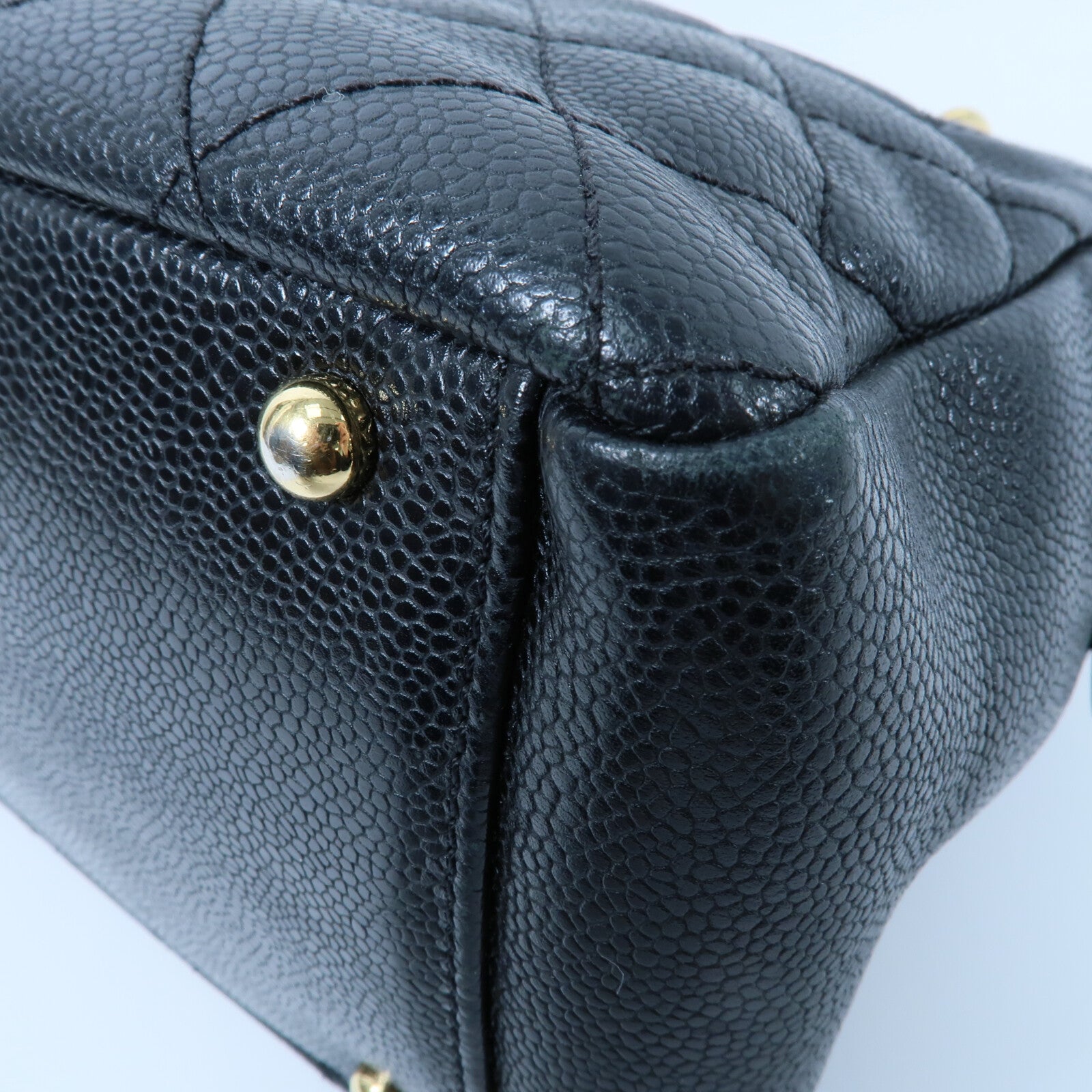 CHANEL 牛皮皮革PTT Petite Timeless Tote Bag鏈帶肩背袋