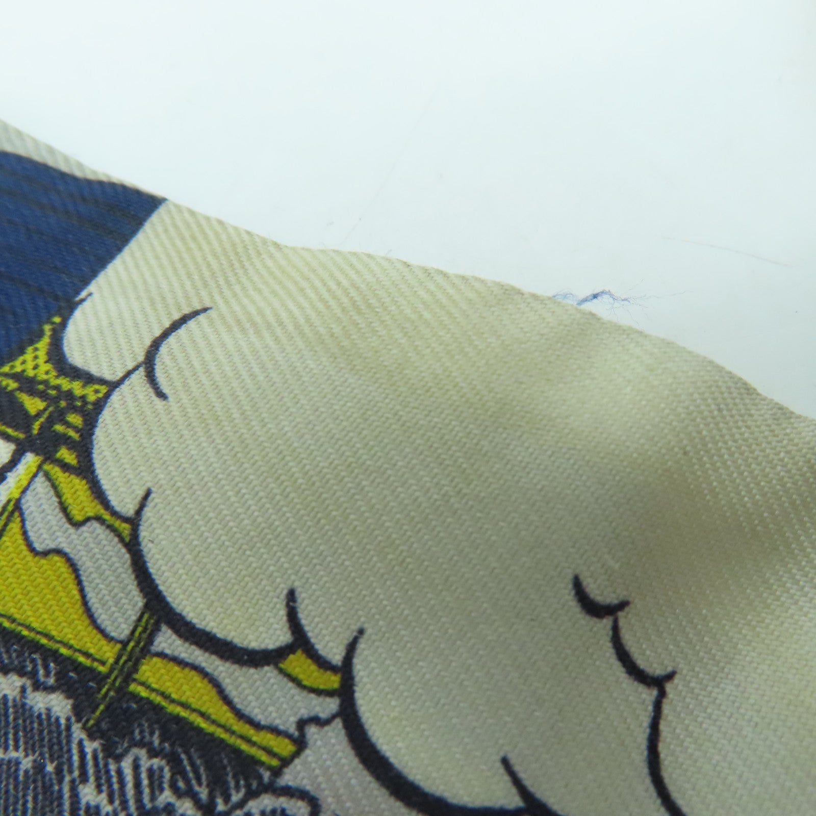 HERMES 絲質Twilly絲巾黃色/灰色