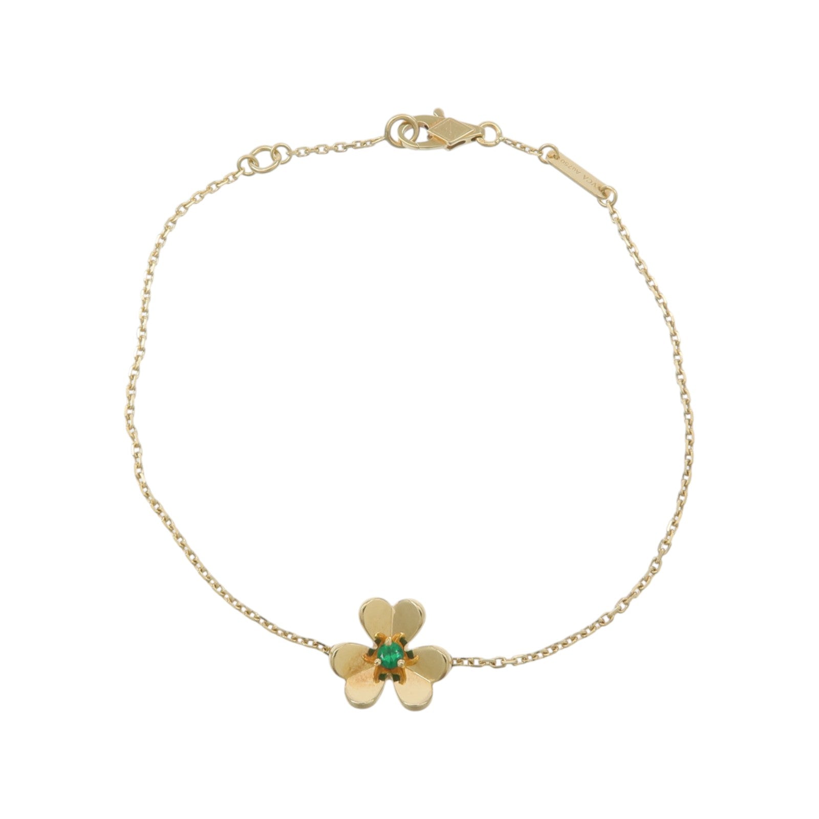 Van Cleef & Arpels 18K黃金Frivole Bracelet綠寶石手鏈
