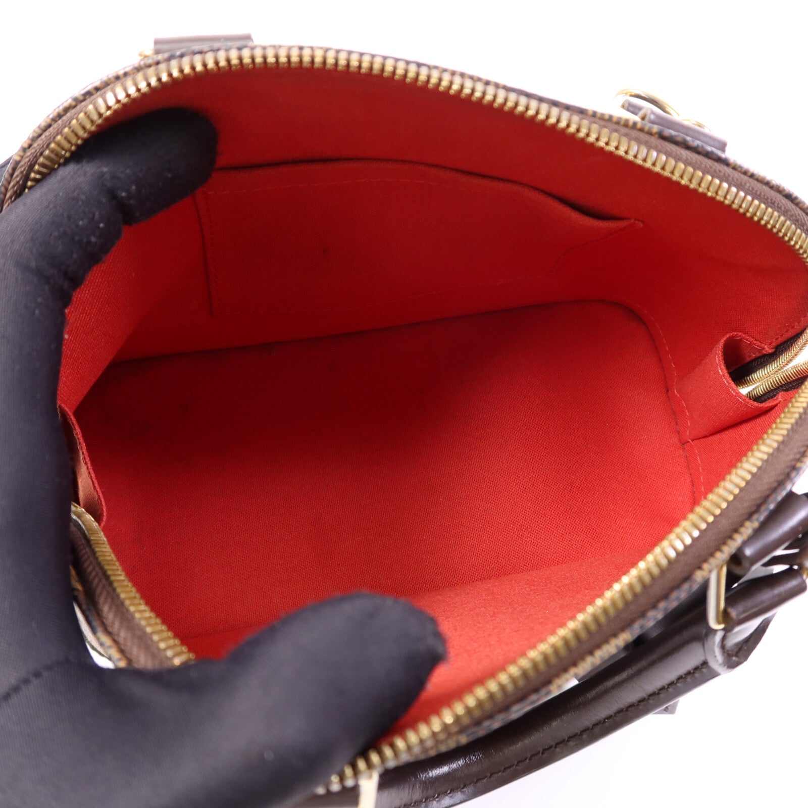 LOUIS VUITTON Damier Alma BB金扣手挽肩背兩用袋