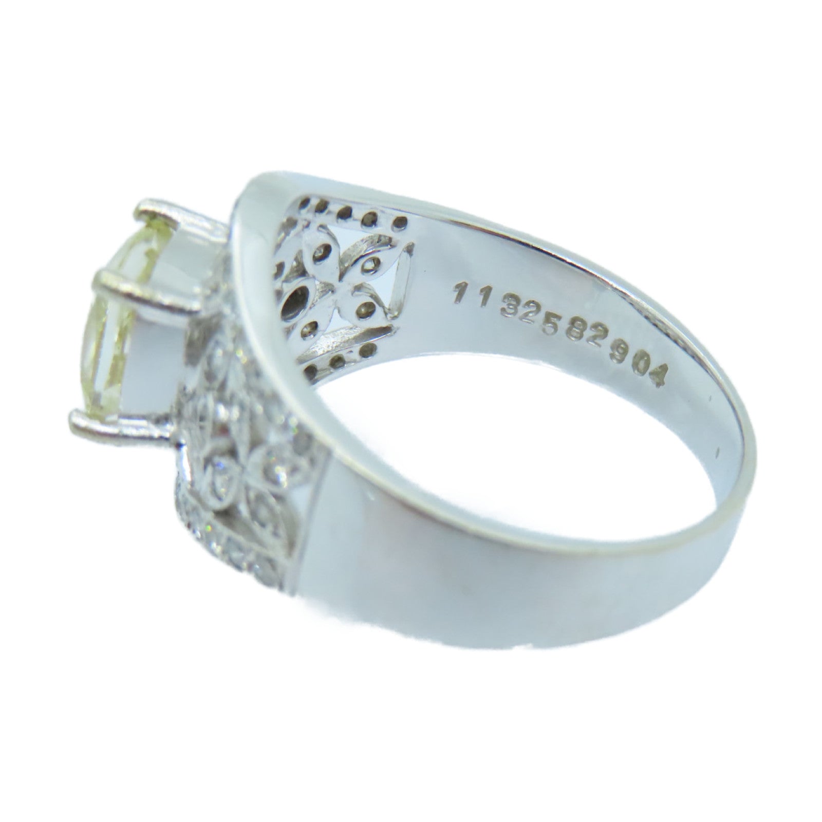 JEWELRY 18K White Gold Diamond Ring 1.74ct Diamond Ring US#8.5