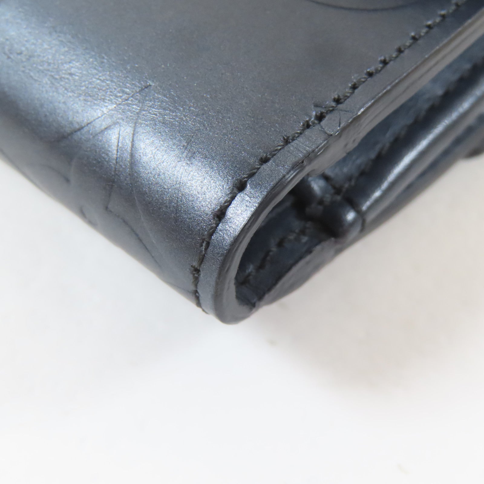LOUIS VUITTON Monogram Mat Porto Monevier Cult Credit銀扣錢包灰色