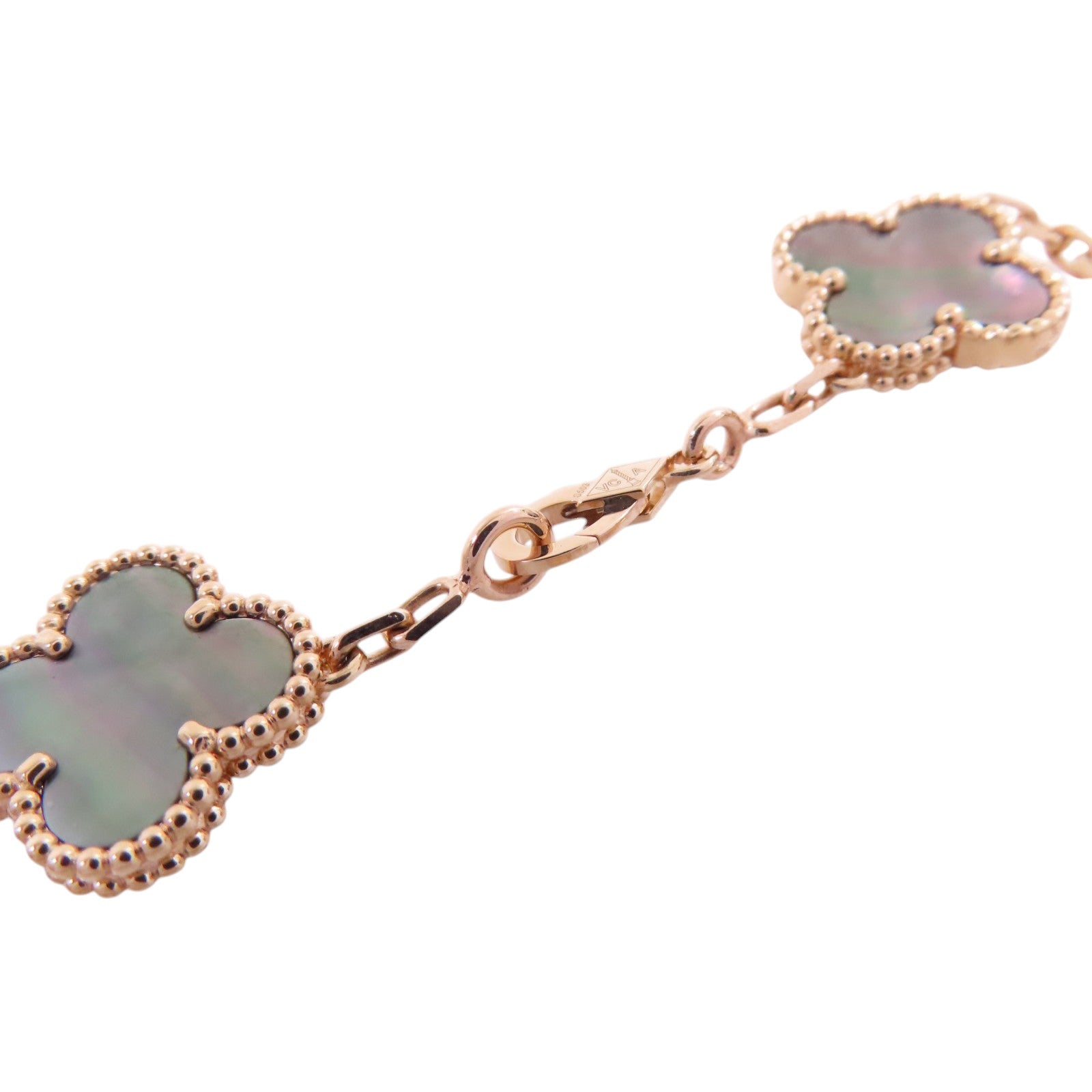 Van Cleef & Arpels 18K玫瑰金/鑽石/珍珠母Vintage Alhambra Bracelet手鏈