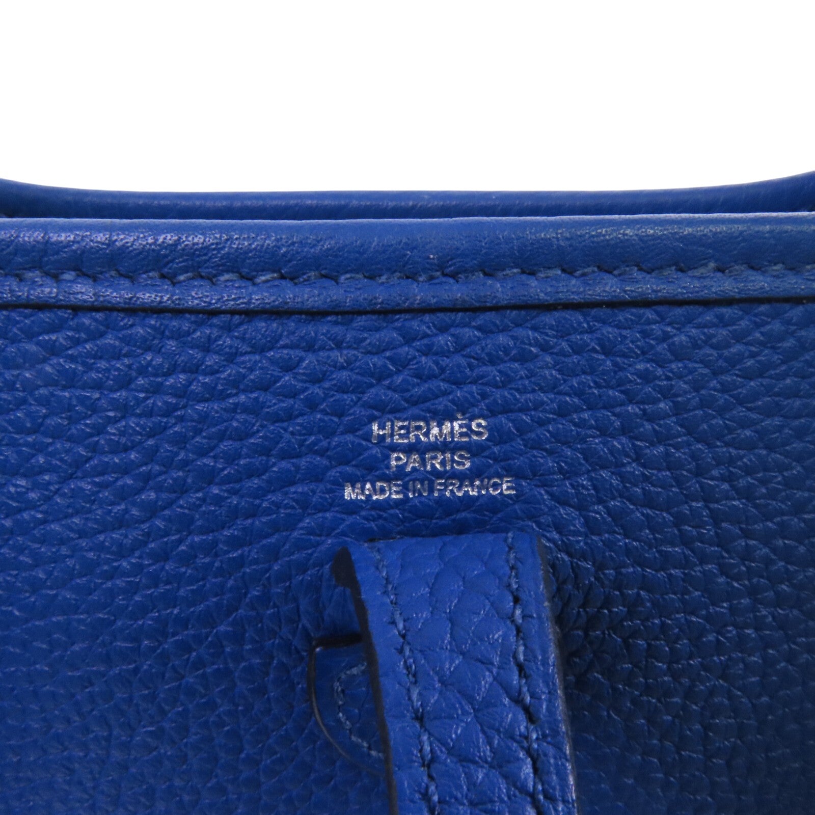 HERMES Clemence皮革Evelyne TPM銀扣肩背袋