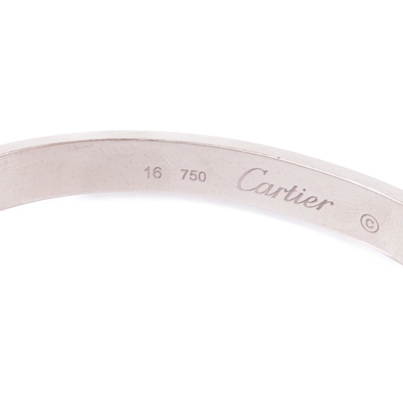 CARTIER 【激減優惠】18K白金Love Bracelet手鐲Cartier#16