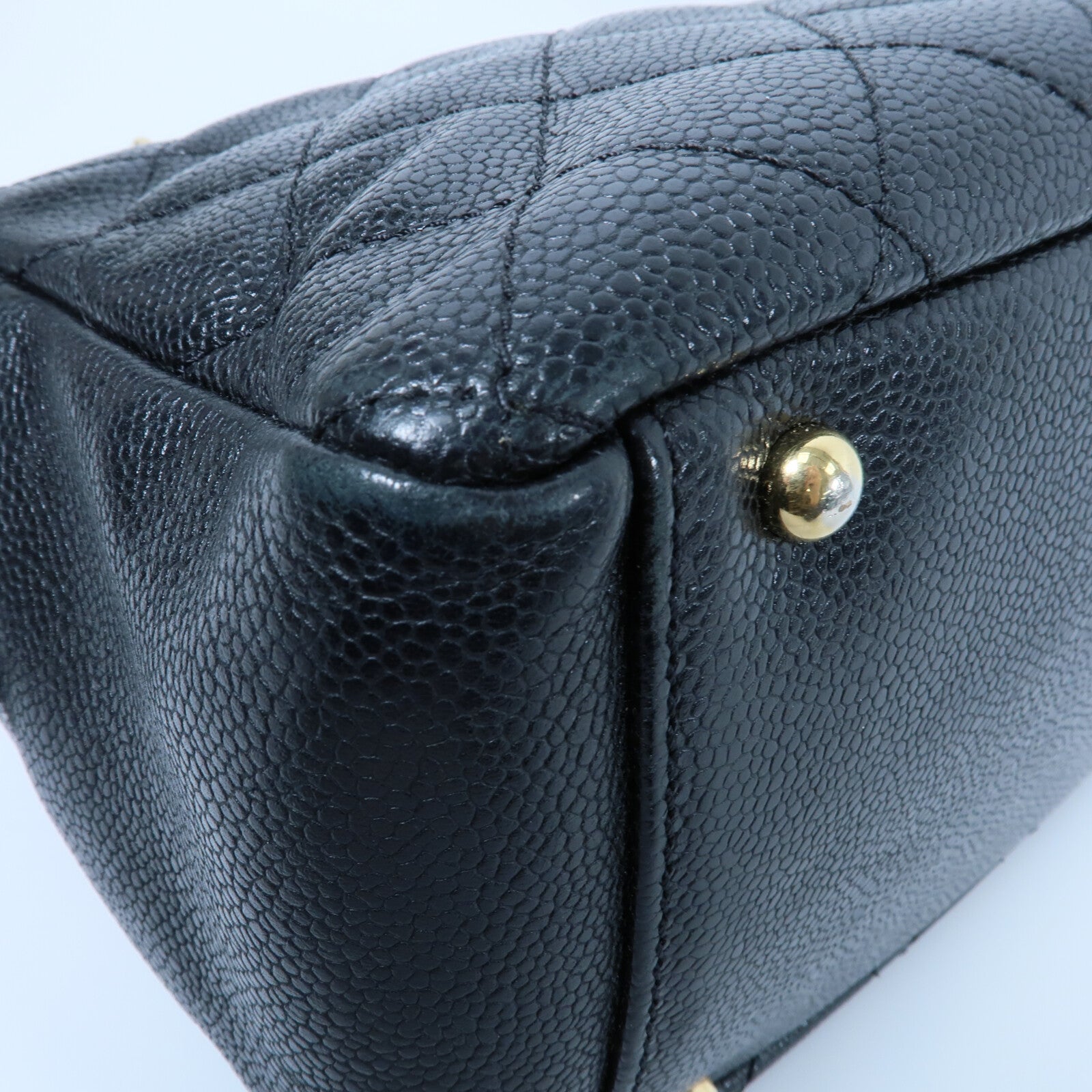 CHANEL 牛皮皮革PTT Petite Timeless Tote Bag鏈帶肩背袋