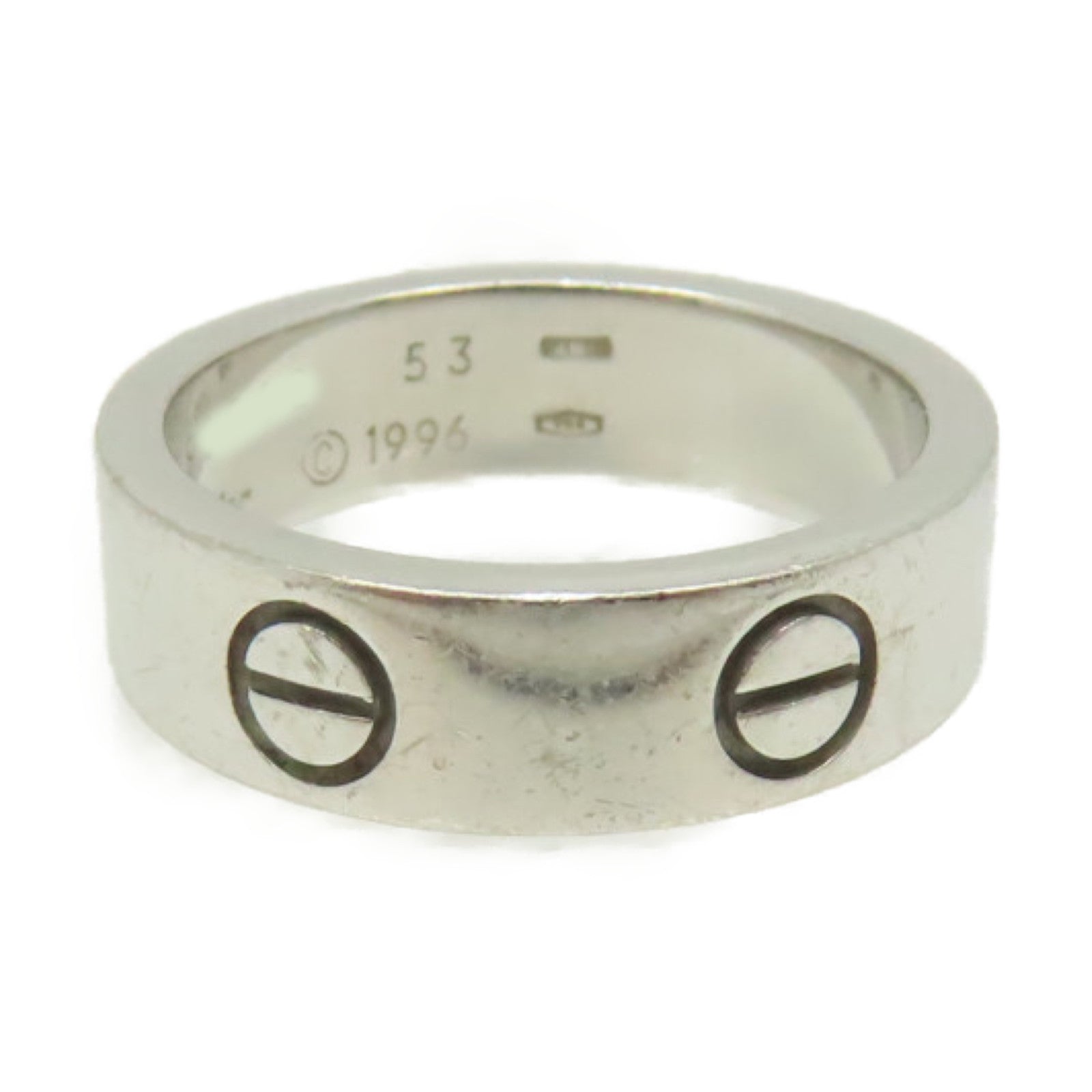 CARTIER 【激減優惠】18K白金Love Ring戒指#53