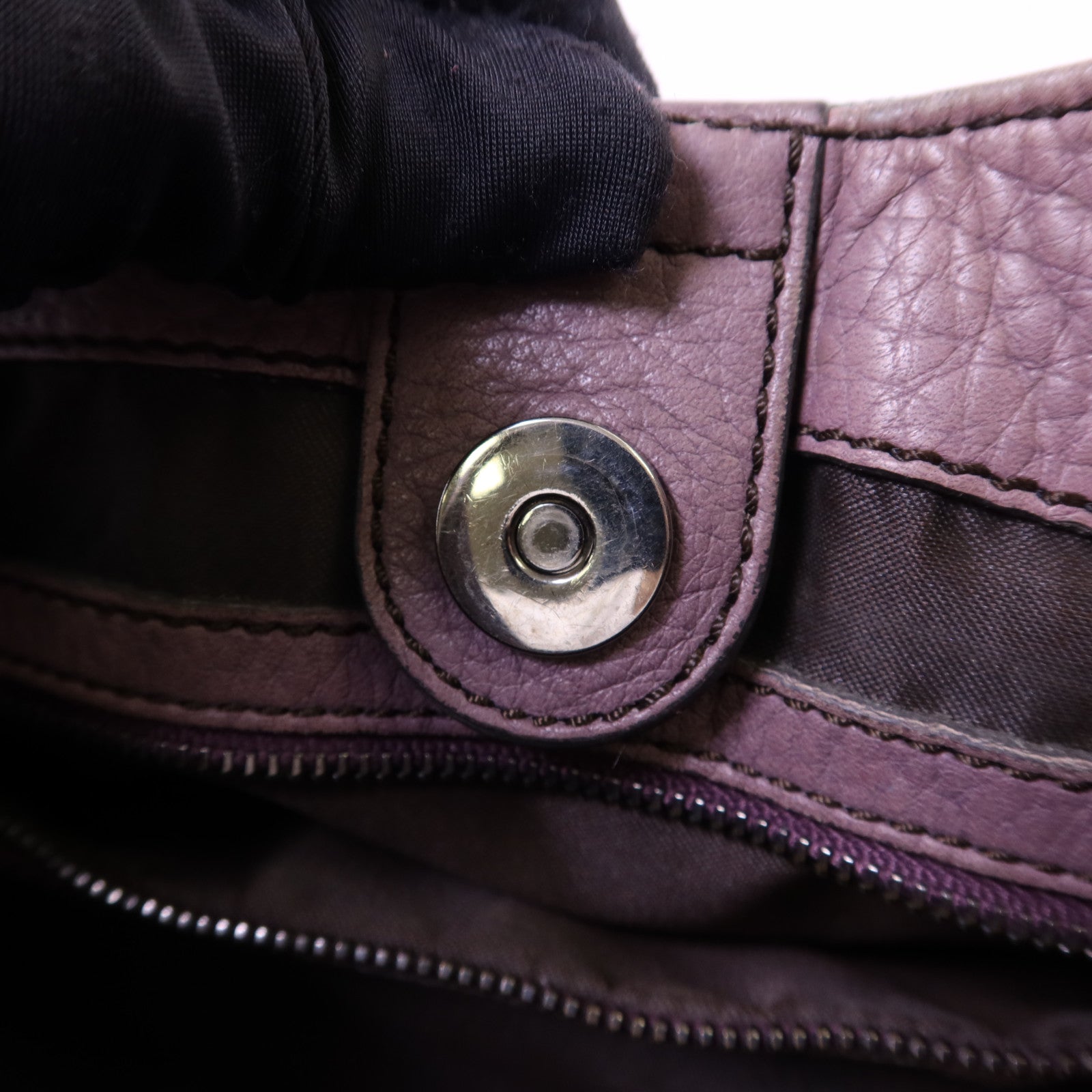 TOD'S 牛皮皮革Ivy Sacca Media Hobo銀扣肩背袋