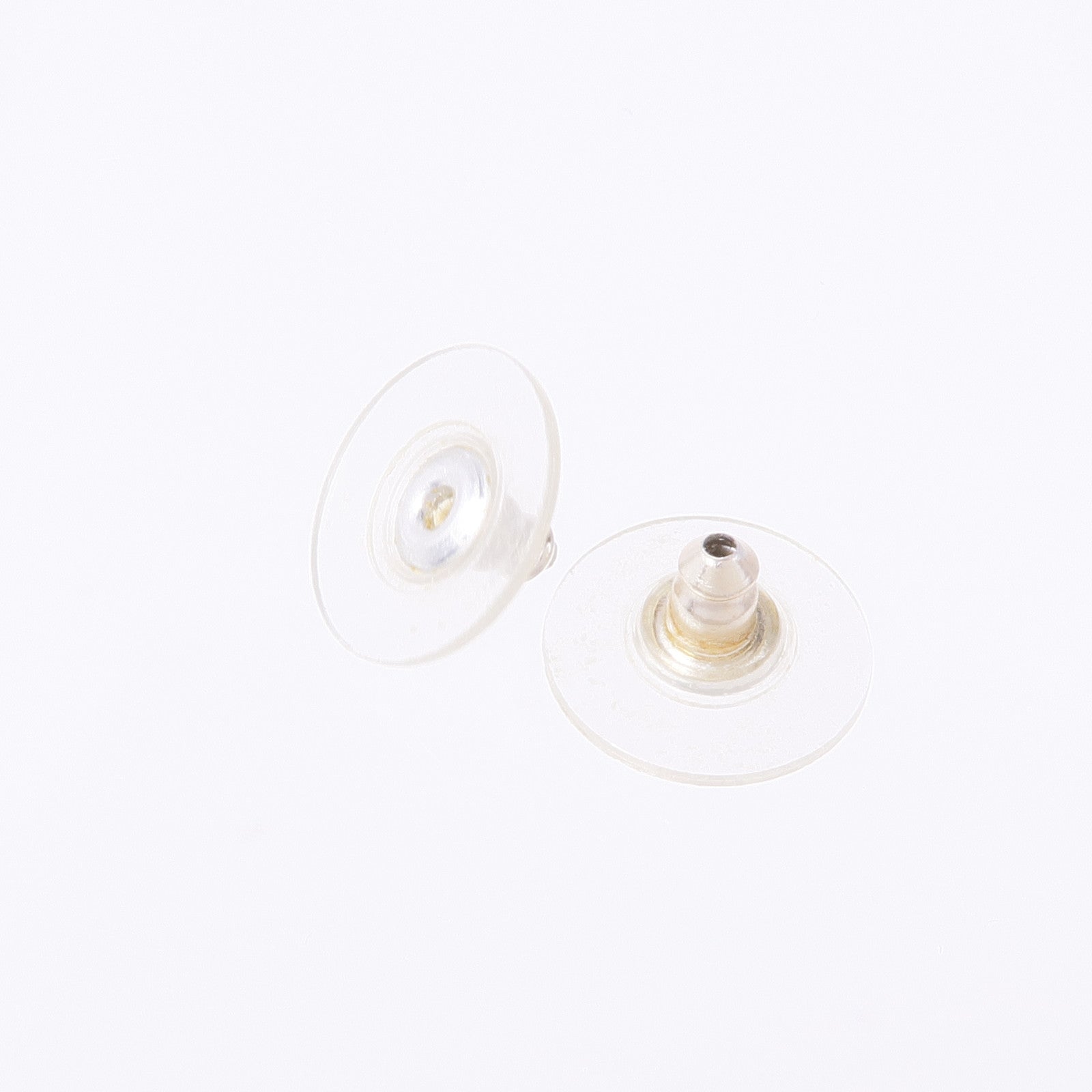 CHANEL CC Earrings Accessories PVC Metal Gold White