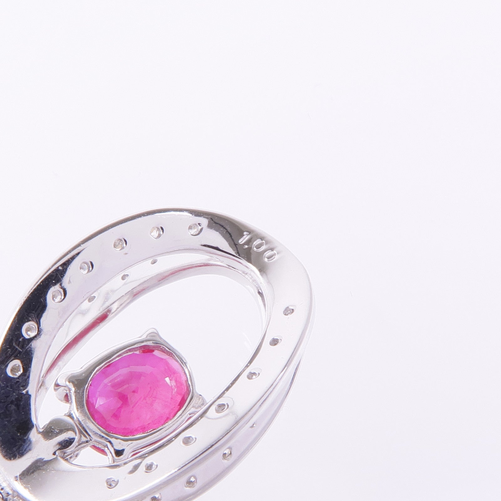 JEWELRY 18K白金Ruby Diamond Necklace紅寶石/鑽石項鍊