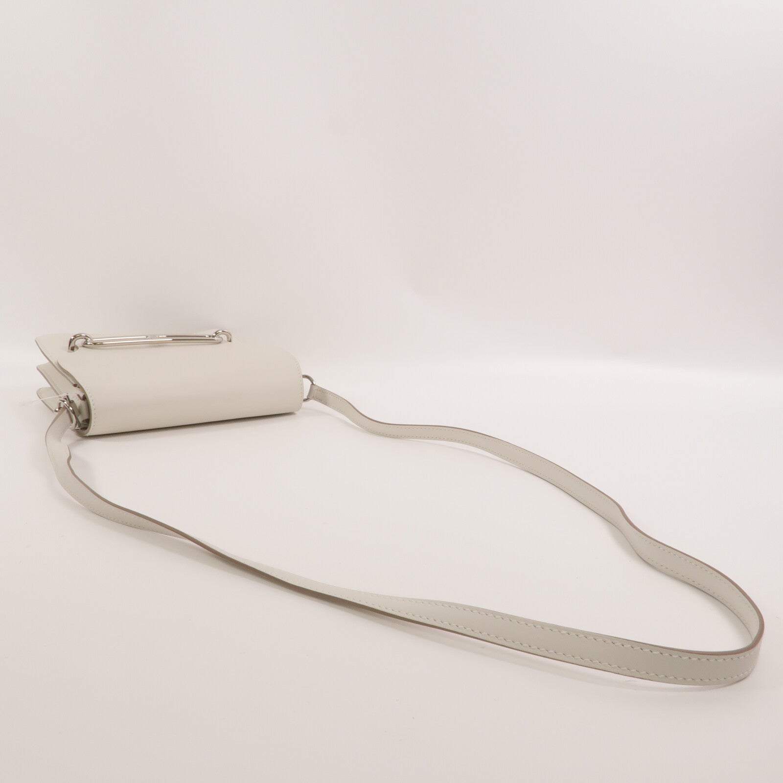 HERMES Evercolor皮革Mini Roulis肩背袋Blanc