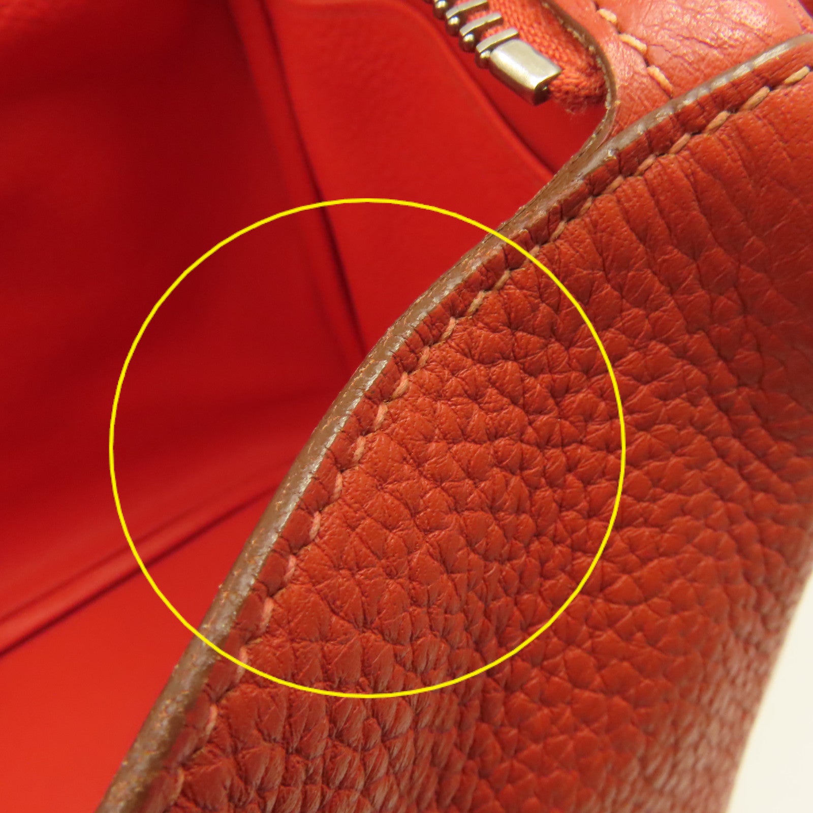 HERMES **【激減優惠】Clemence皮革Lindy 30 Shoulder Bag銀扣肩背袋Sanguine三文魚色/Rose Jaipur糖果紅色