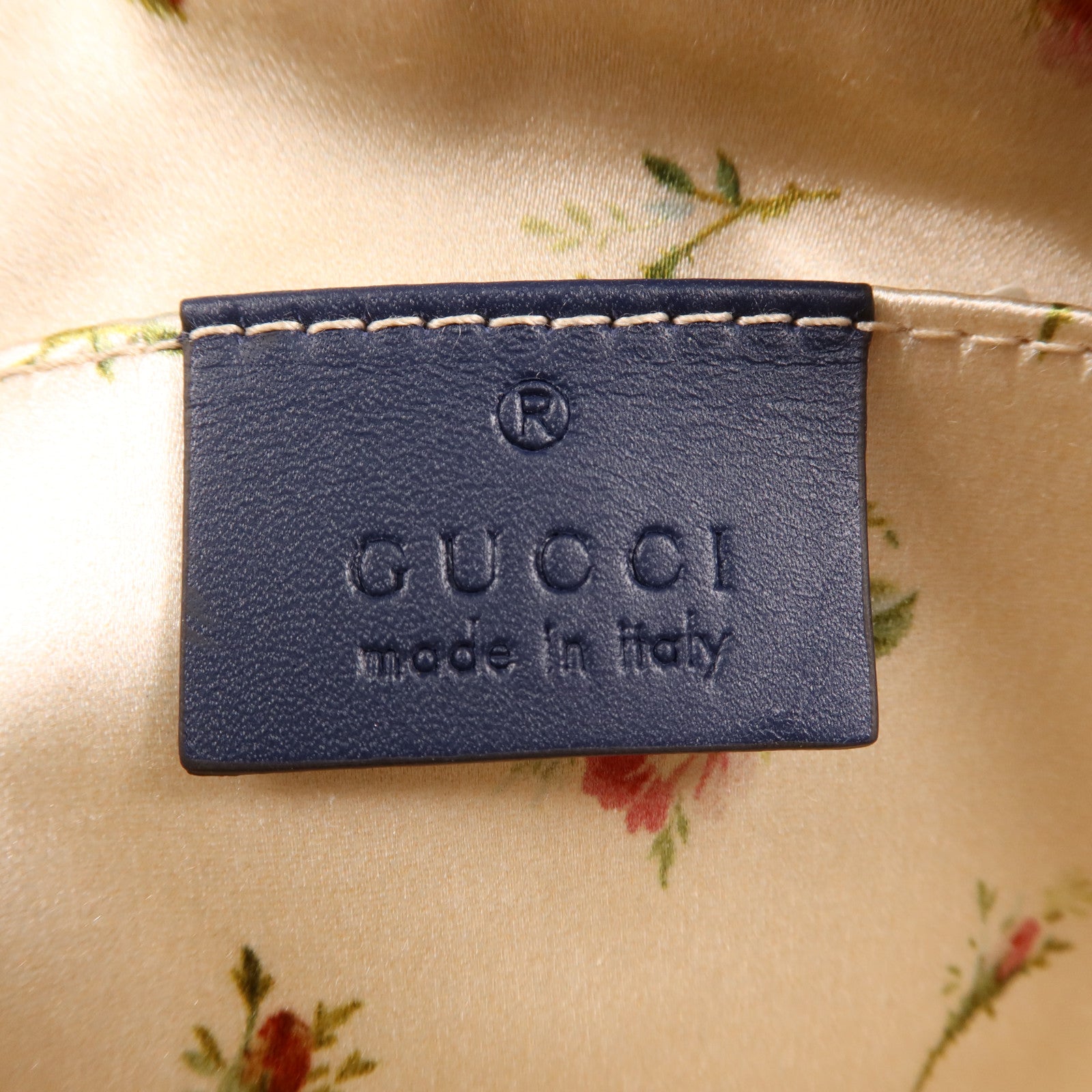 GUCCI 【激減優惠】牛仔布Pouch金扣手拿包