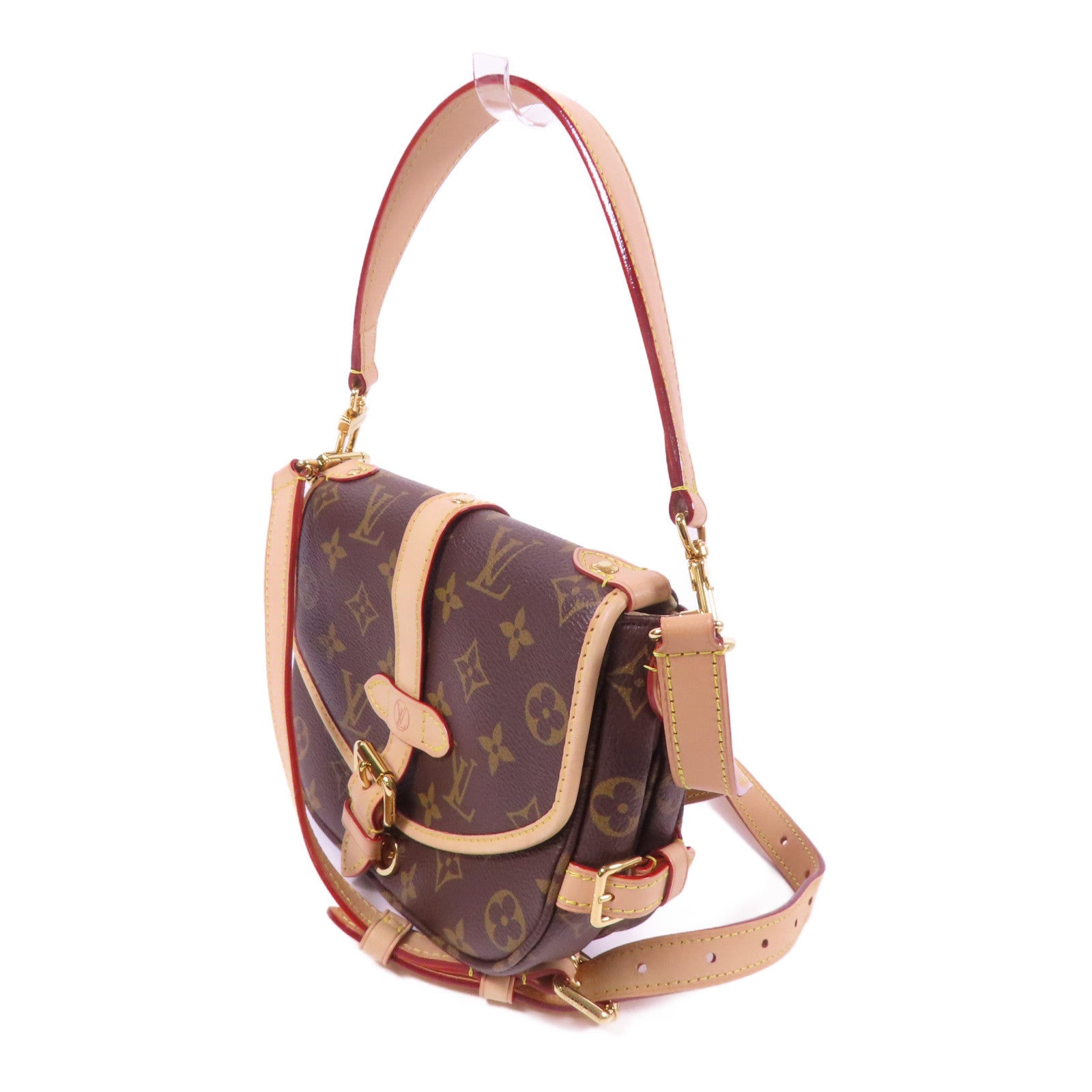 LOUIS VUITTON Monogram Saumur BB金扣手挽肩背兩用袋