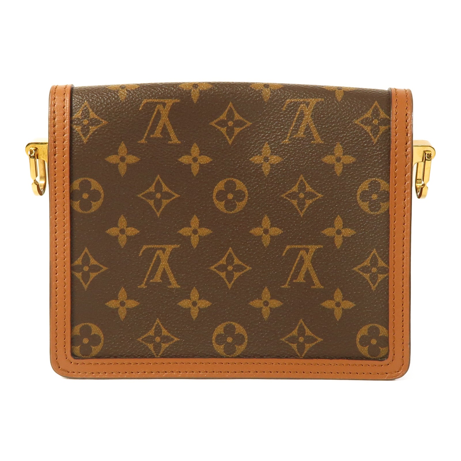 LOUIS VUITTON Monogram Reverse Mini Dauphine金扣肩背袋