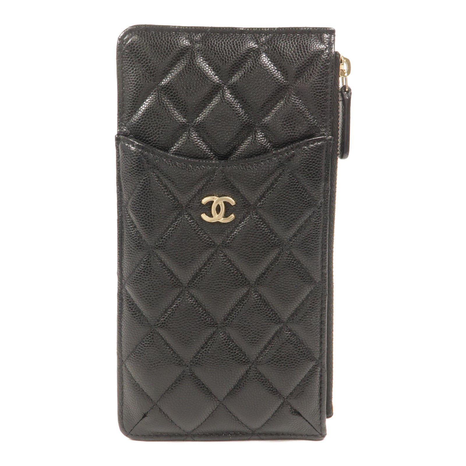 CHANEL 牛皮皮革Classic Phone Pouch with Zipper長錢包