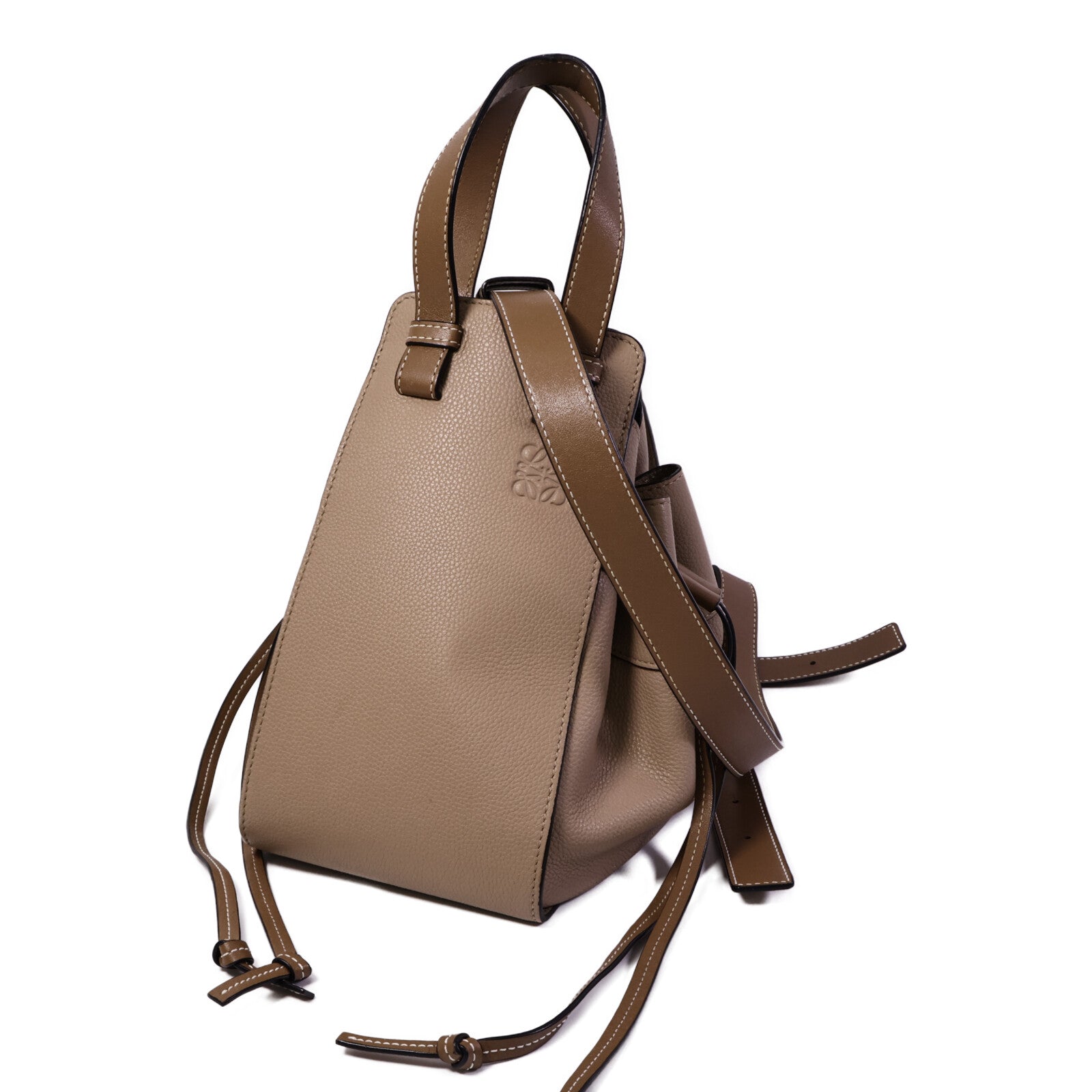 LOEWE 牛皮皮革Hammock Small手挽肩背兩用袋