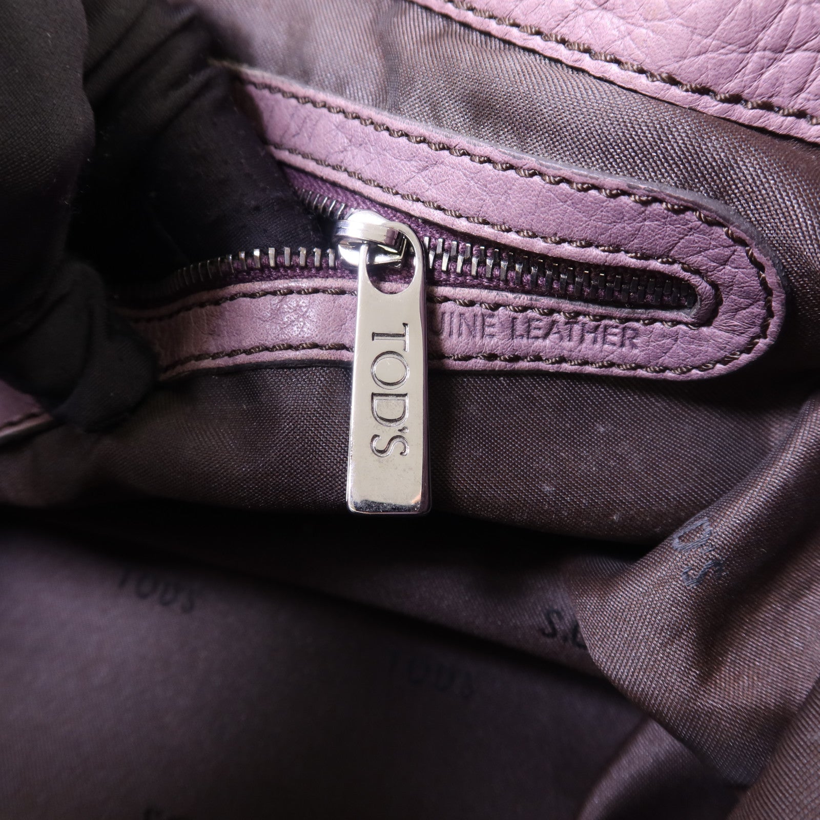 TOD'S 牛皮皮革Ivy Sacca Media Hobo銀扣肩背袋