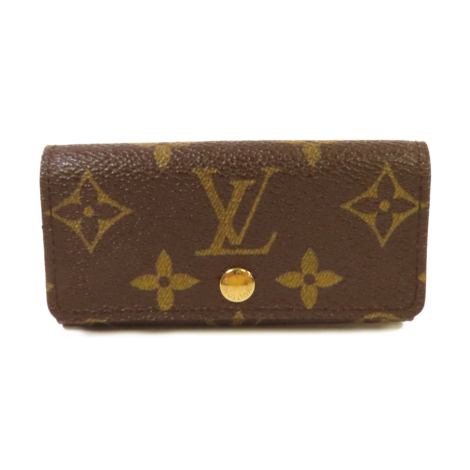 LOUIS VUITTON Monogram Multicles 4 Key Holder金扣鎖匙套啡色