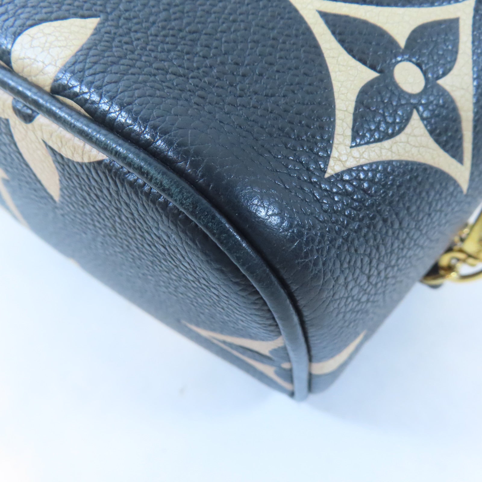 LOUIS VUITTON Monogram Giant Vanity PM金扣手挽肩背兩用袋黑色