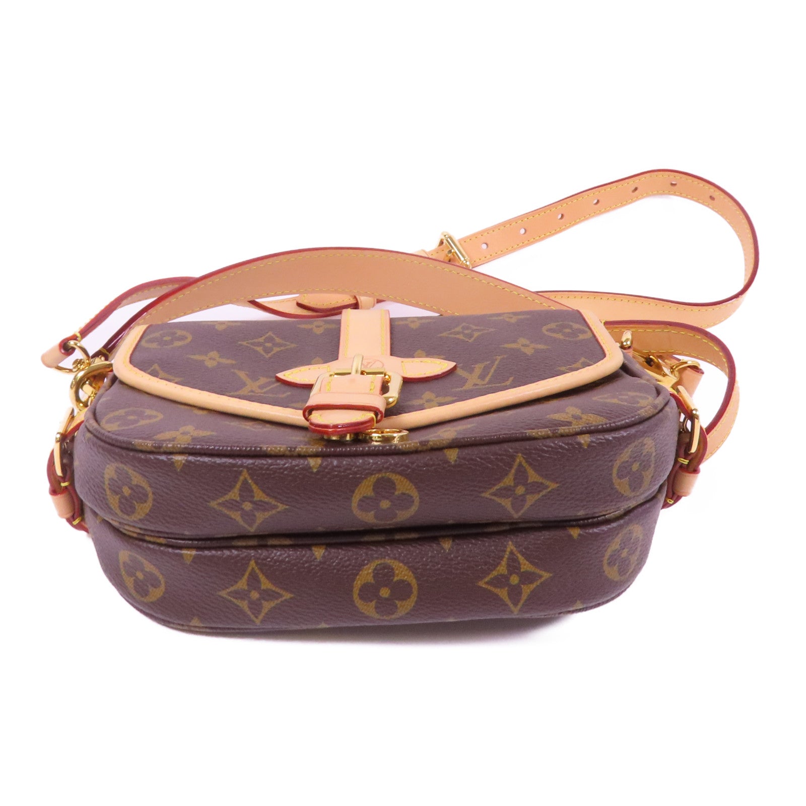 LOUIS VUITTON Monogram Saumur BB金扣手挽肩背兩用袋