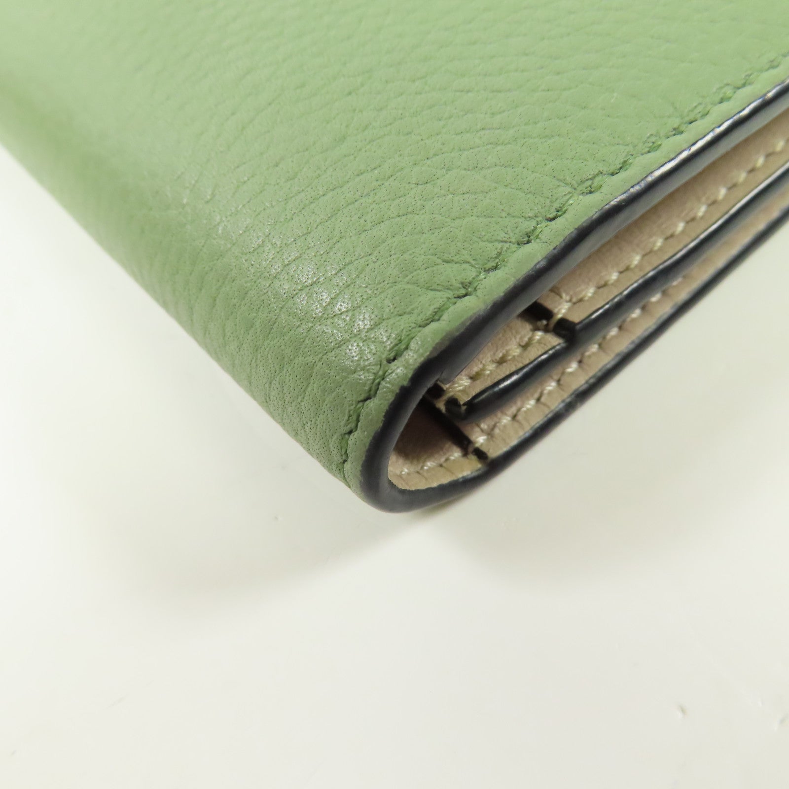 LOEWE 牛皮皮革Large Vertical Wallet銀扣長錢包