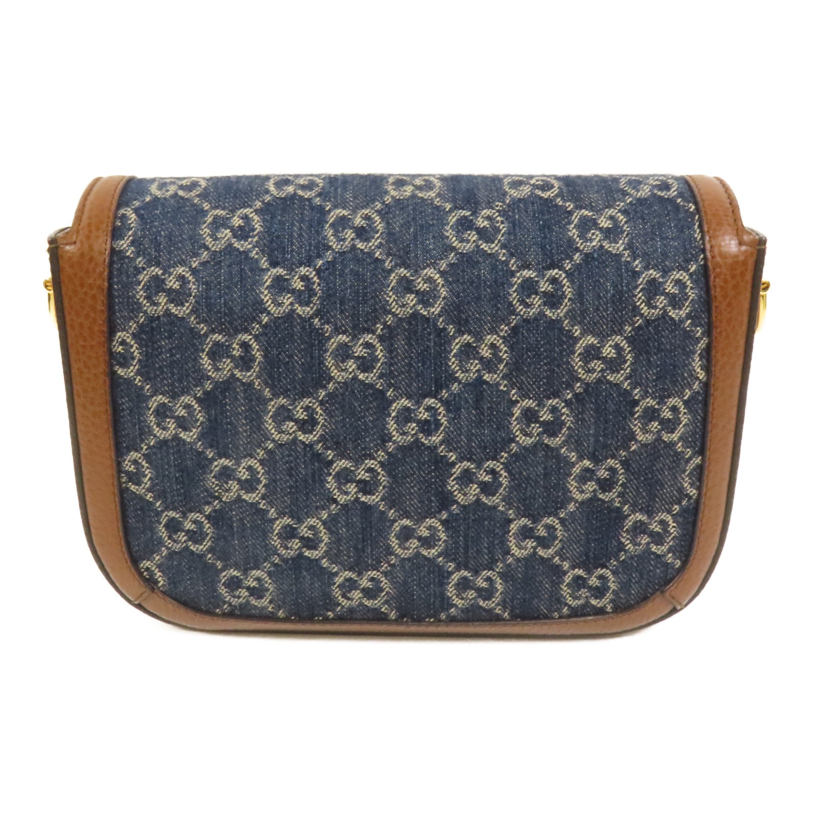 GUCCI Denim Horsebit 1955 Small肩背袋
