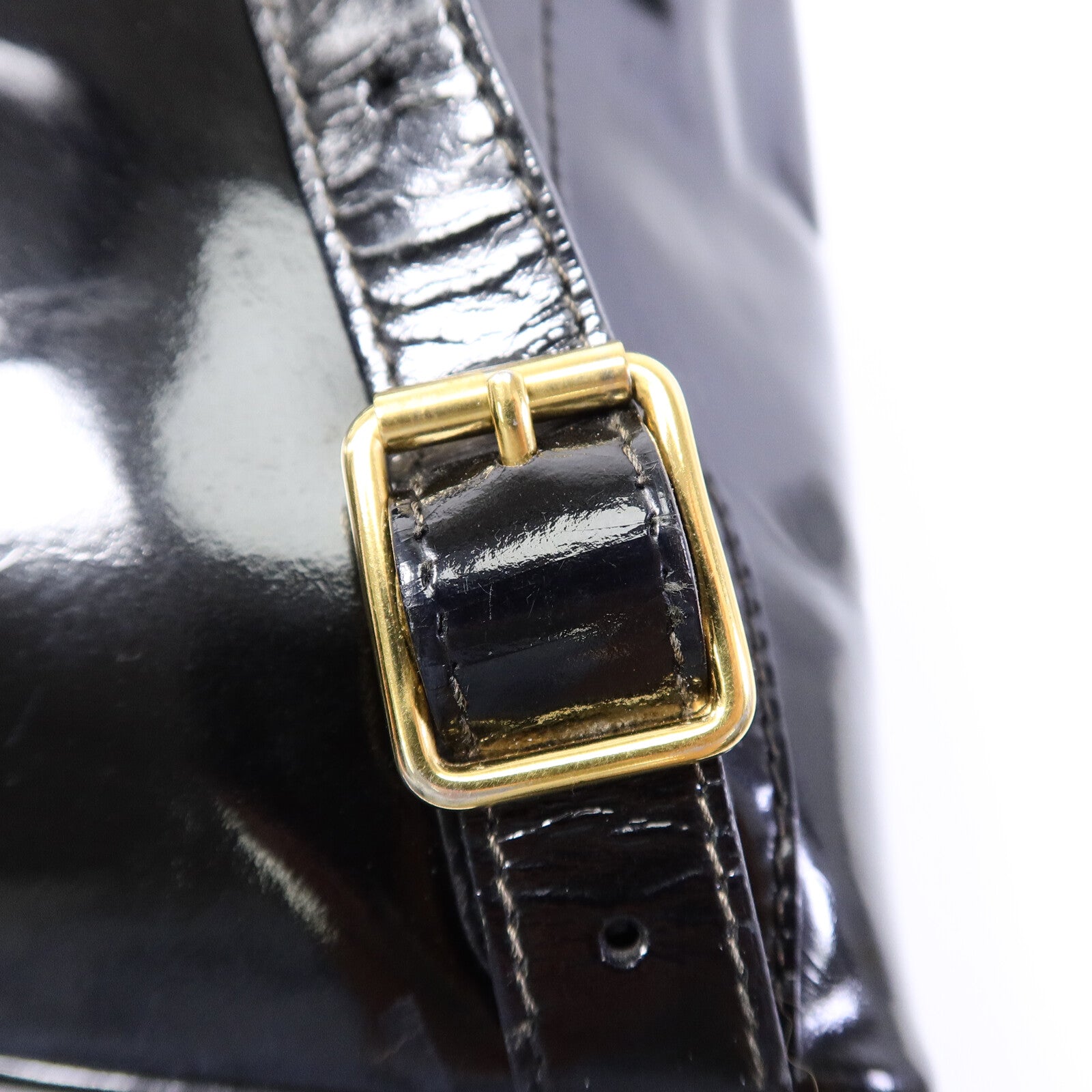 GUCCI 漆皮皮革Mini Bamboo Backpack背包