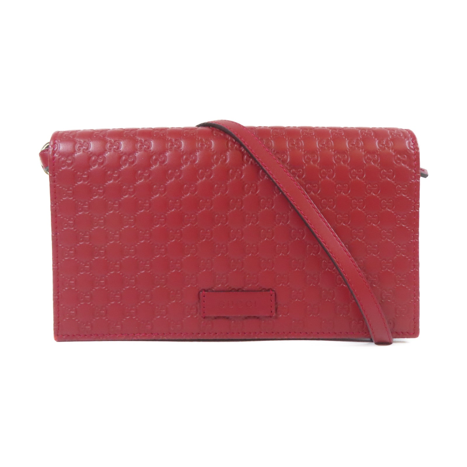 GUCCI 牛皮皮革Shoulder Bag金扣肩背袋紅色